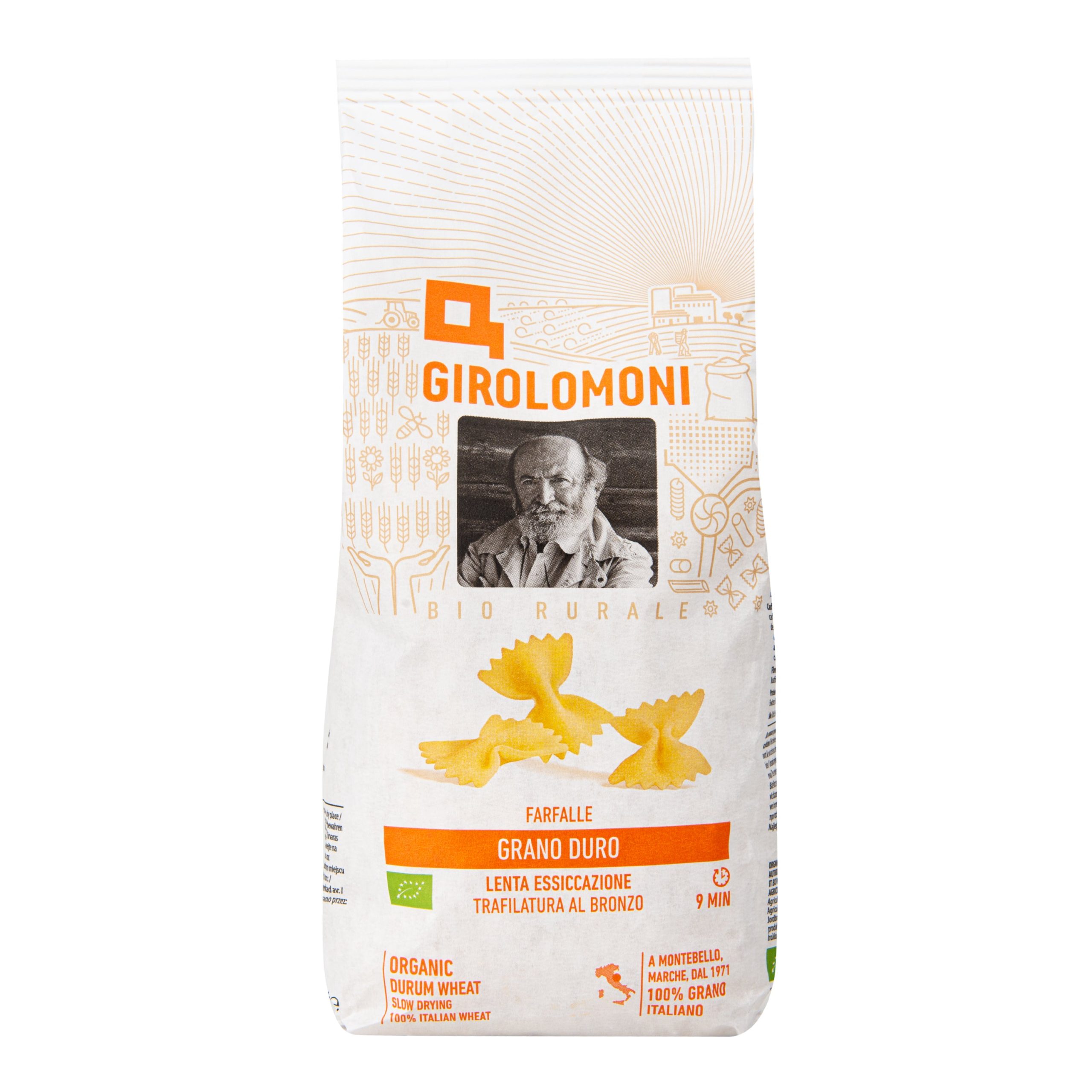 Těstoviny farfalle semolinové  500 g BIO   GIROLOMONI Girolomoni