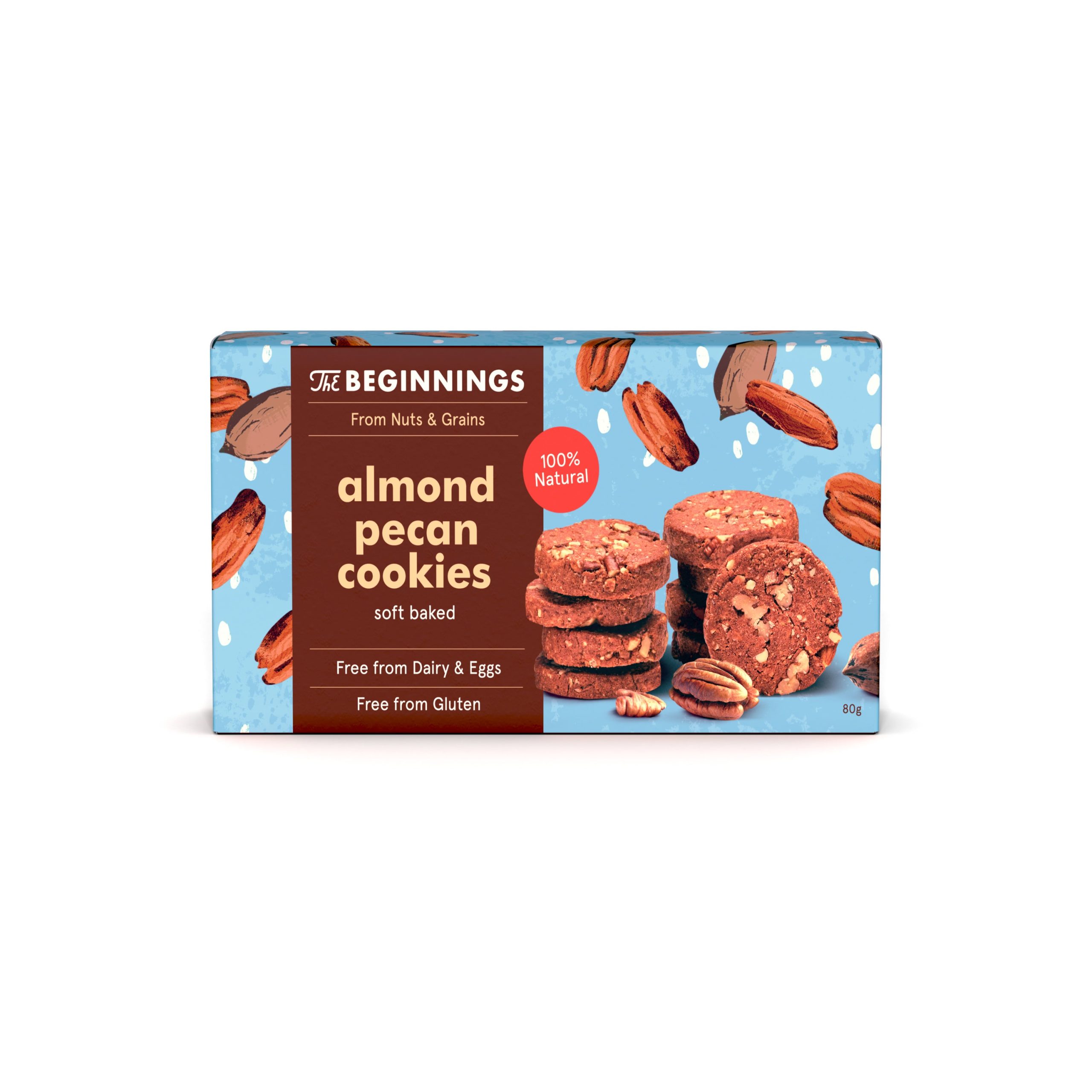 The Beginnings Sušenky mandlové s pekanovými ořechy bezlepkové (80 g) The Beginnings