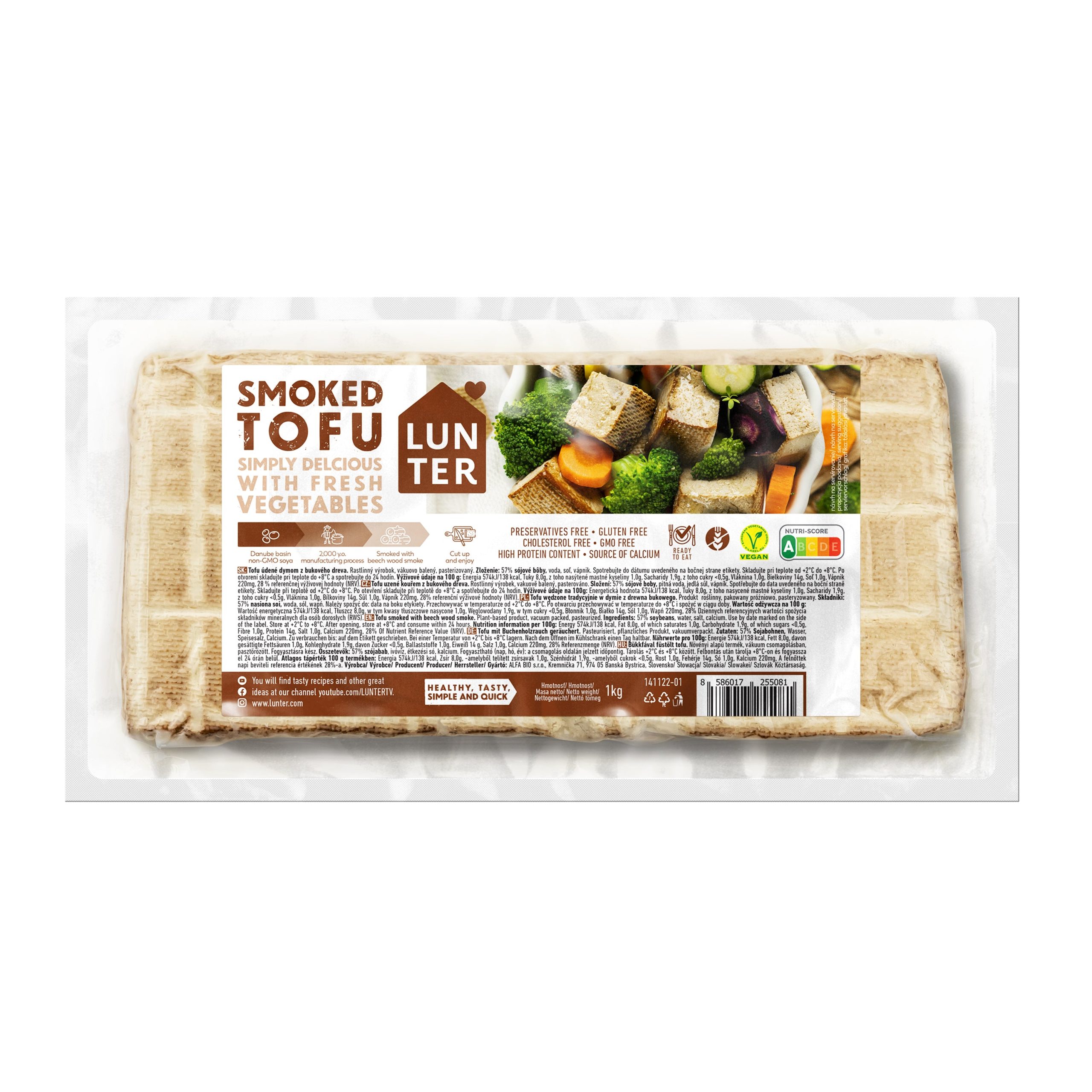 Tofu uzené 1000 g   LUNTER Lunter