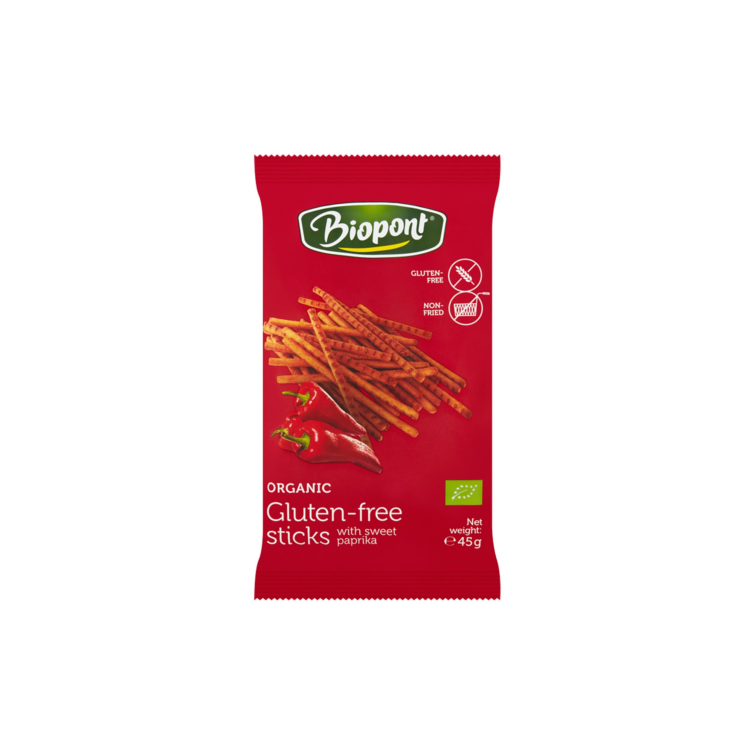 Tyčinky slané paprikové bez lepku 45 g BIO   BIOPONT Biopont