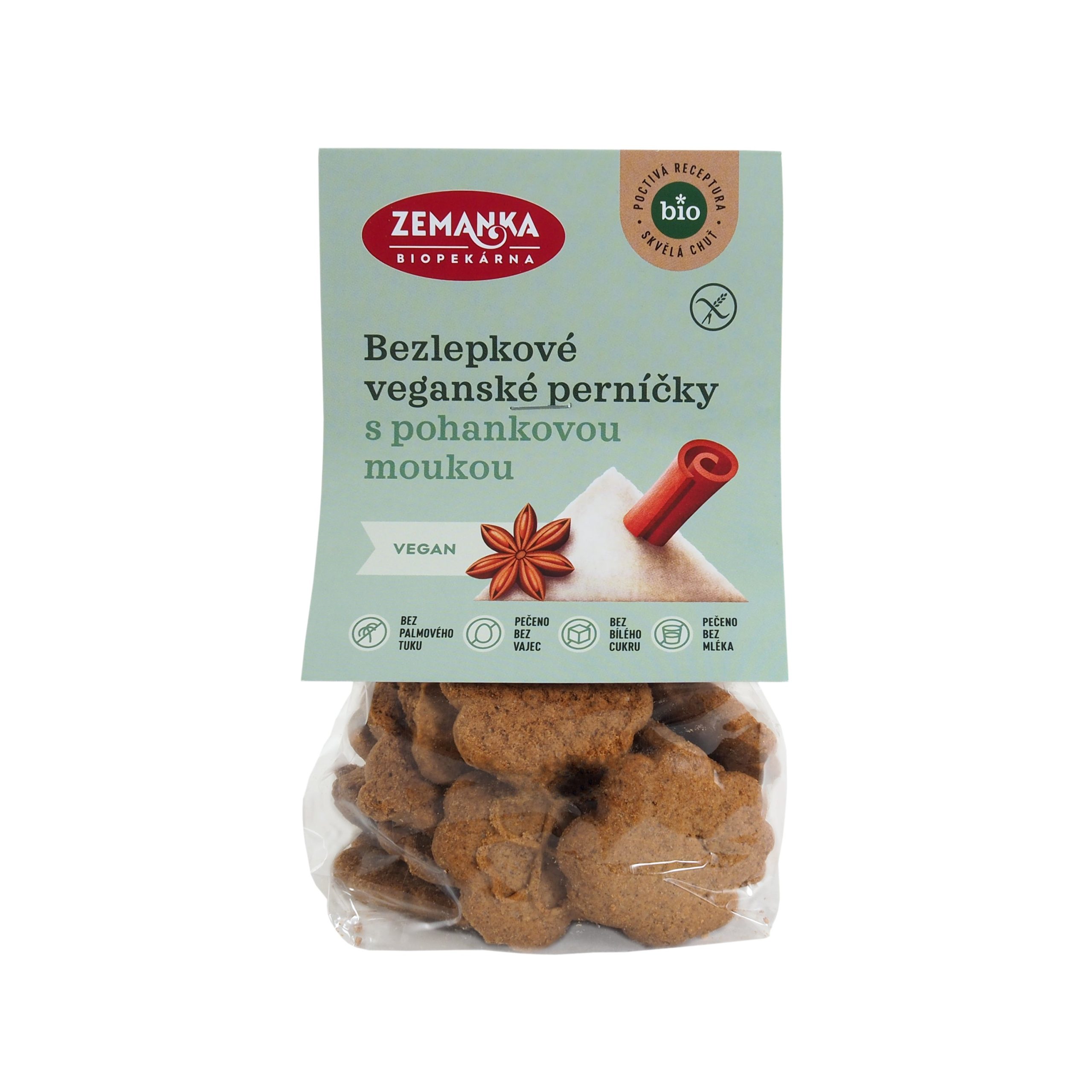 Zemanka Perníčky bezlepkové vegan BIO (100 g) - bezlepkové veganské mlsání Biopekárna Zemanka