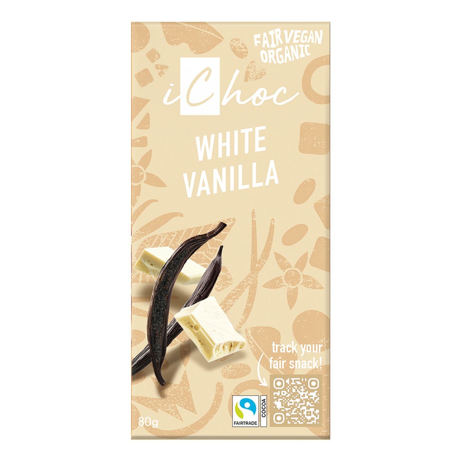 iChoc Tabulka bílá s vanilkou BIO (80 g) - fair trade iChoc