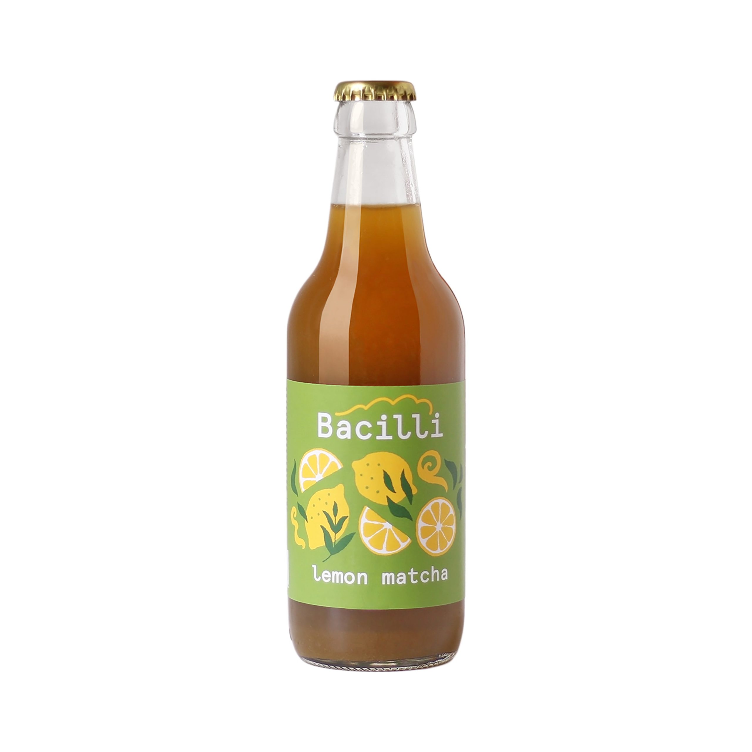 Bacilli Limonáda fermentovaná BIO - Citron & Matcha (330 ml) - povzbuzuje a podporuje soustředění Bacilli