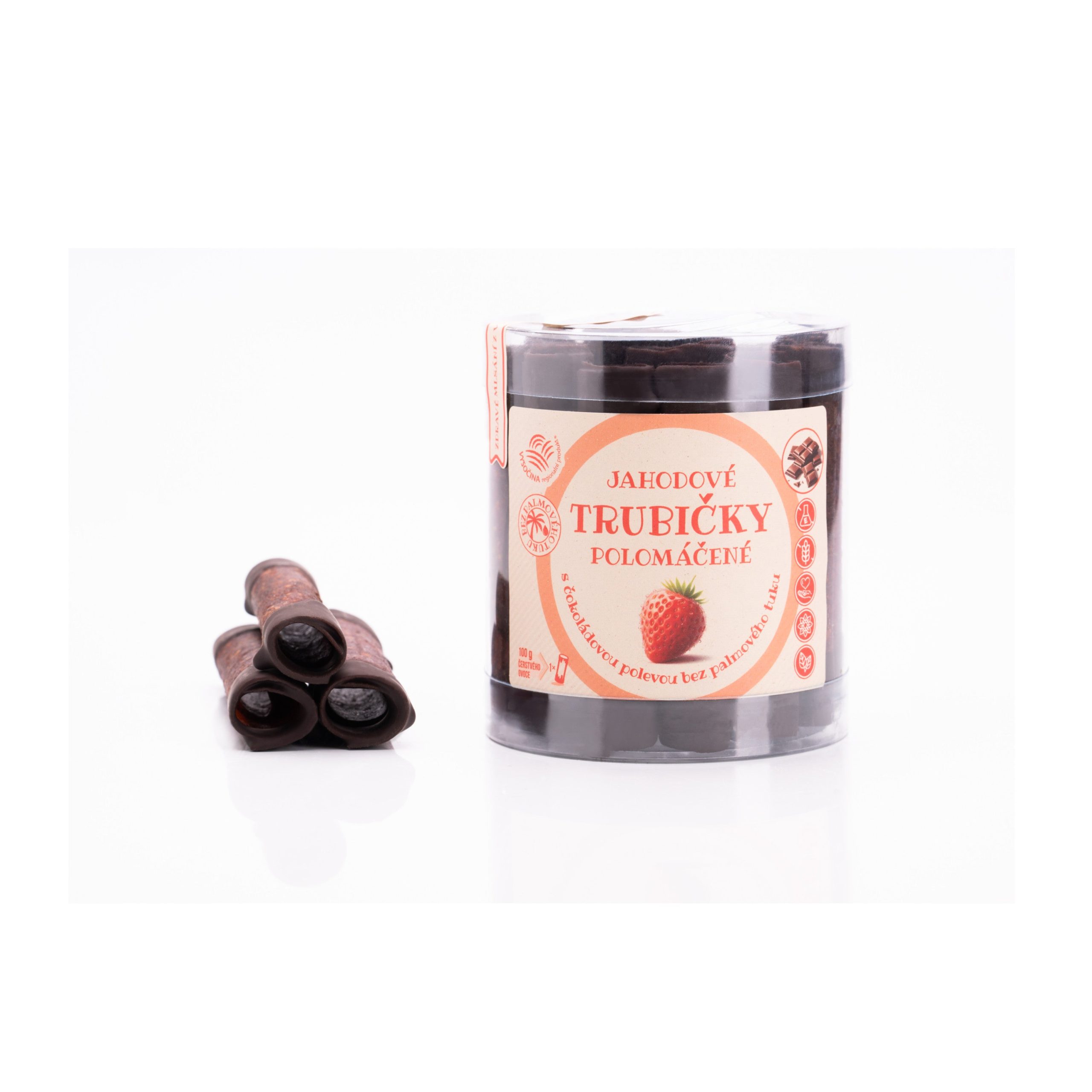 Bioprodukt JT Trubičky ovocné polomáčené jahoda (220 g) Bioprodukt JT