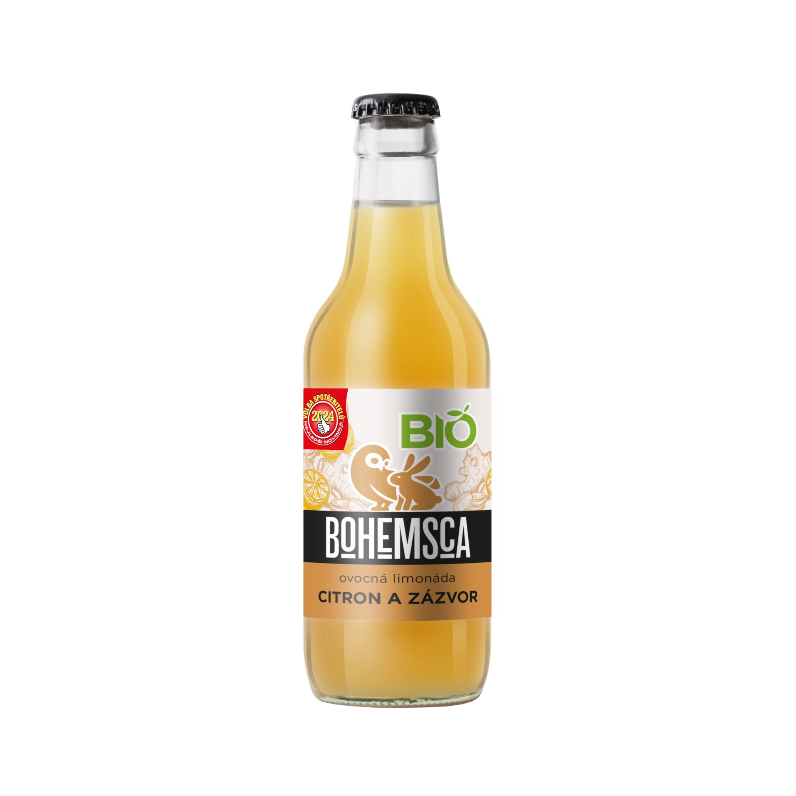 Bohemsca Limonáda Citrón a zázvor BIO (330 ml) - jemně perlivý citrón se zázvorem Bohemsca