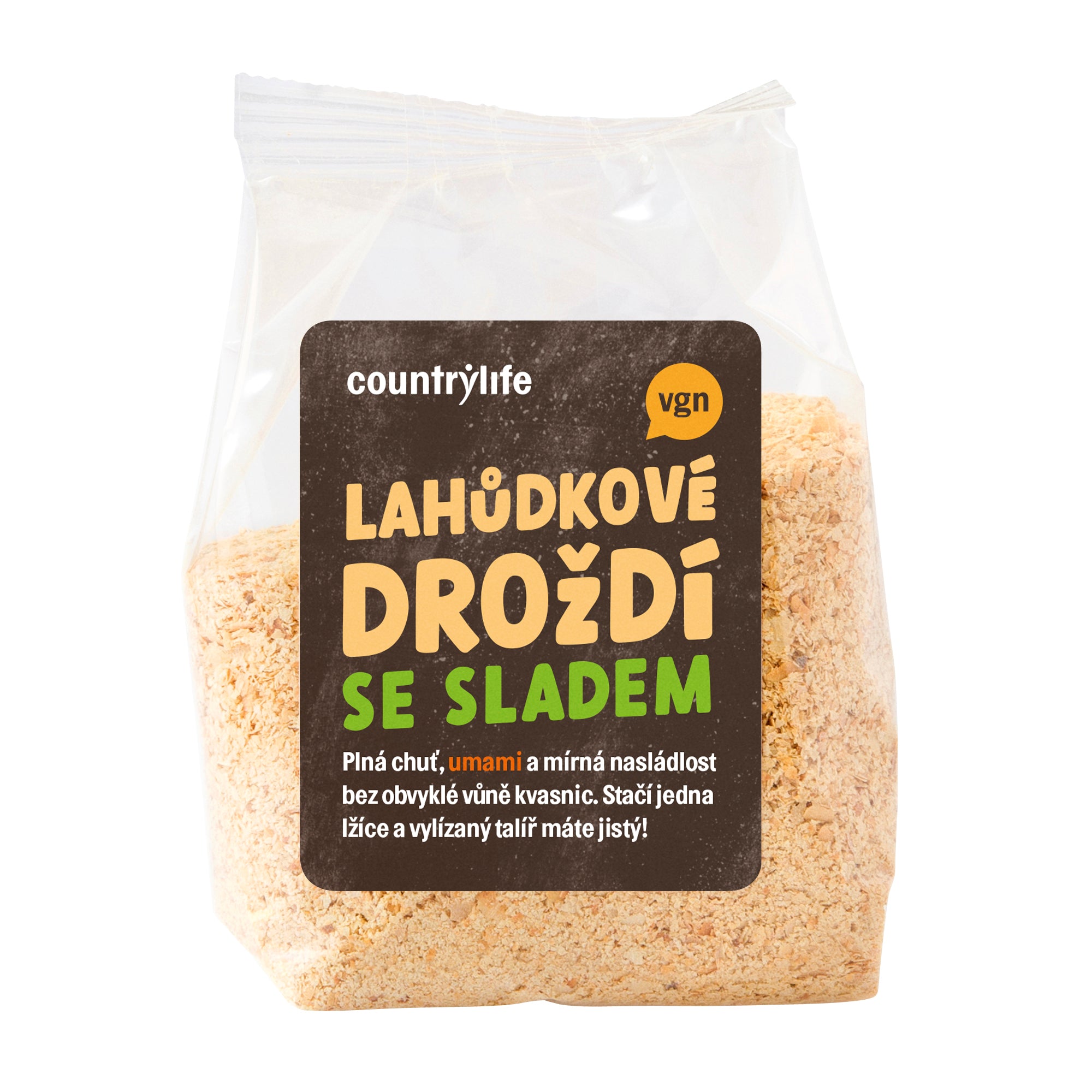 Country Life Droždí lahůdkové se sladem (150 g) - nezastupitelný kuchyňský pomocník Country Life