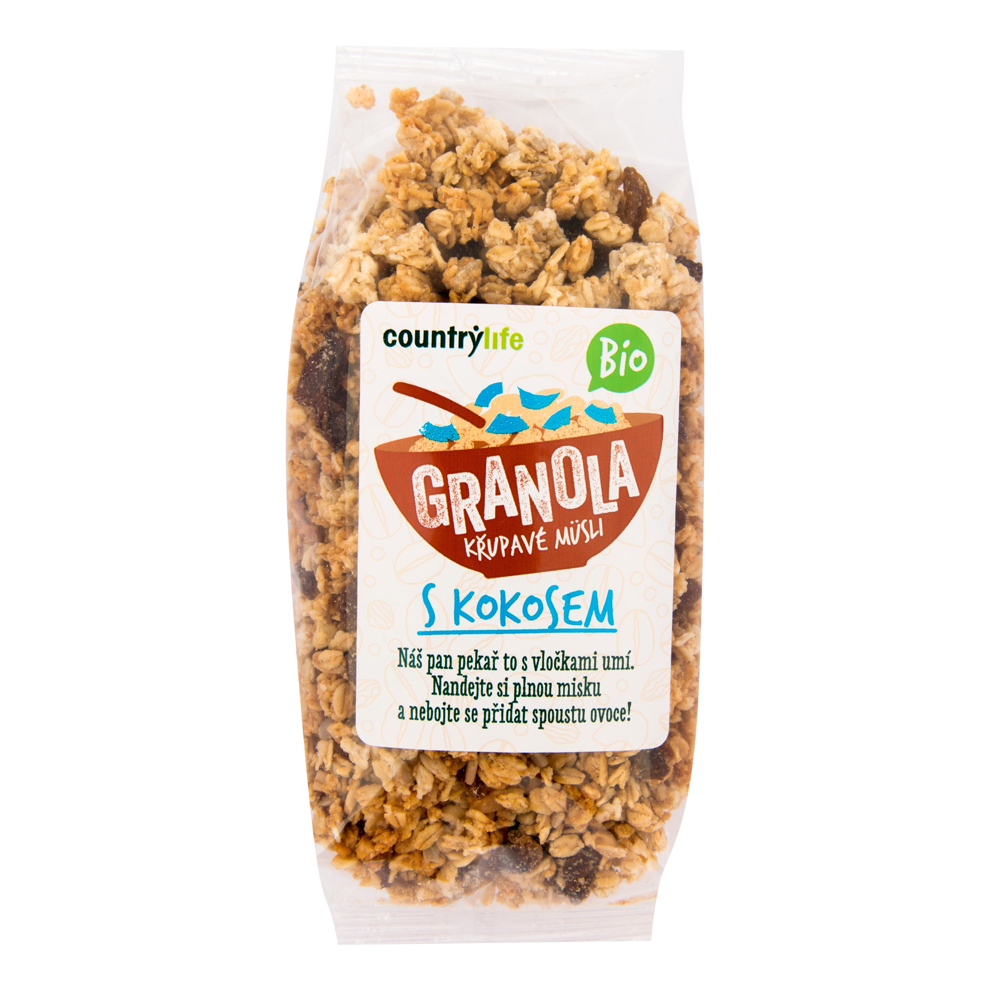 Granola - Křupavé müsli s kokosem 350 g BIO   COUNTRY LIFE - s vysokým obsahem bio kokosu Country Life