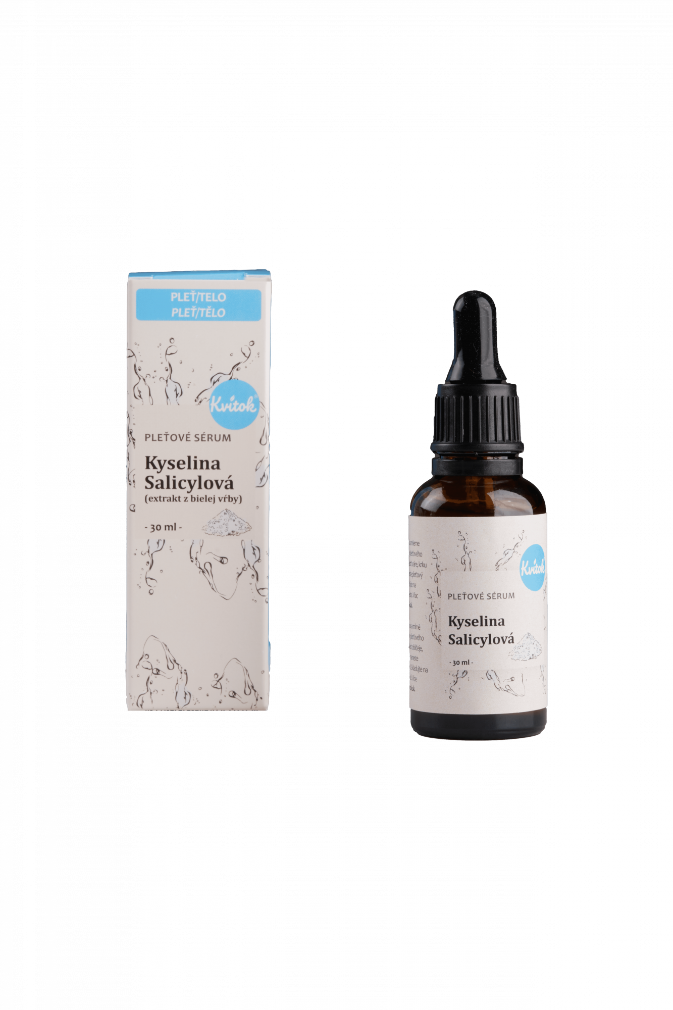 Kvitok Pleťové sérum - Kyselina salicylová - 30 ml - pomůže problematické pleti Kvitok