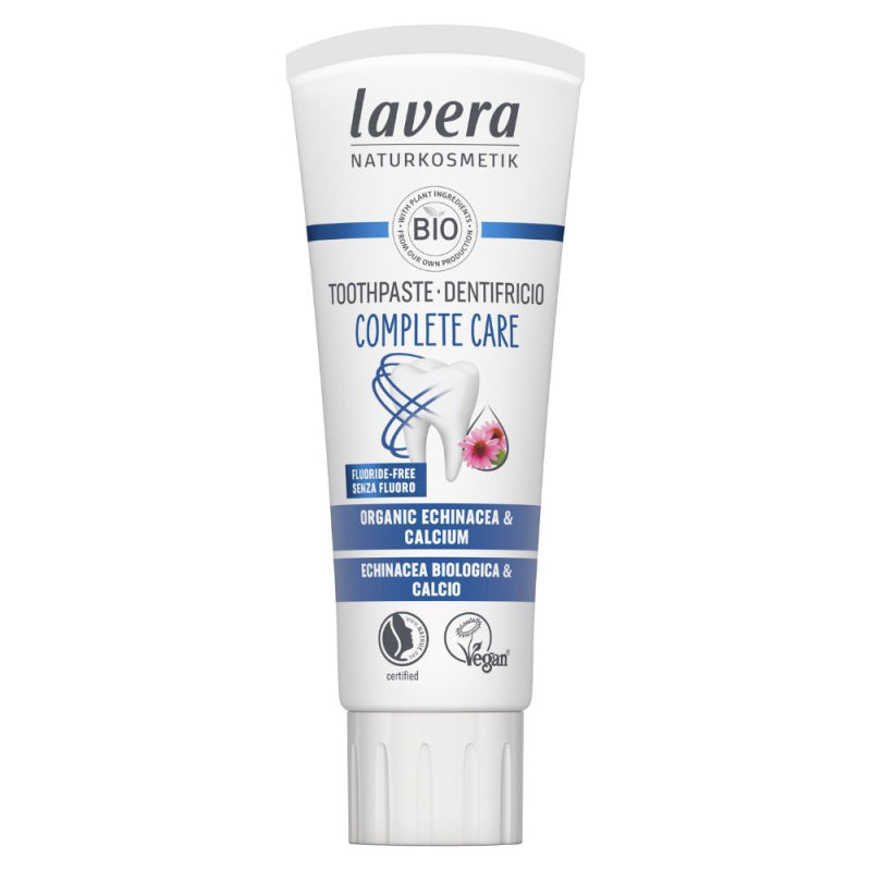 Lavera Zubní pasta Complete Care s echinaceou bez fluoridu BIO (75 ml) - vhodná pro citlivé dásně Lavera