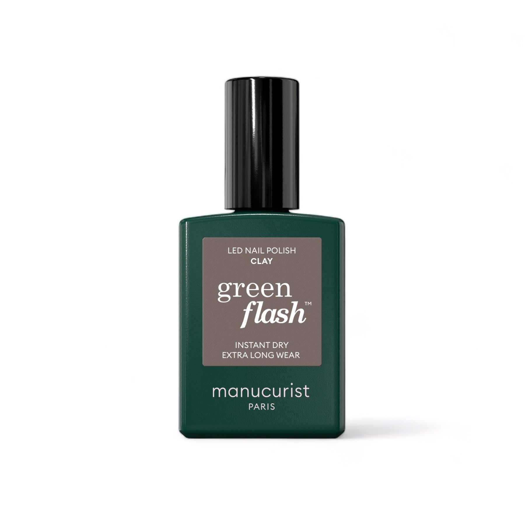 Manucurist Green Flash LED gel lak na nehty - Clay (15 ml) - šedá jílová barva Manucurist