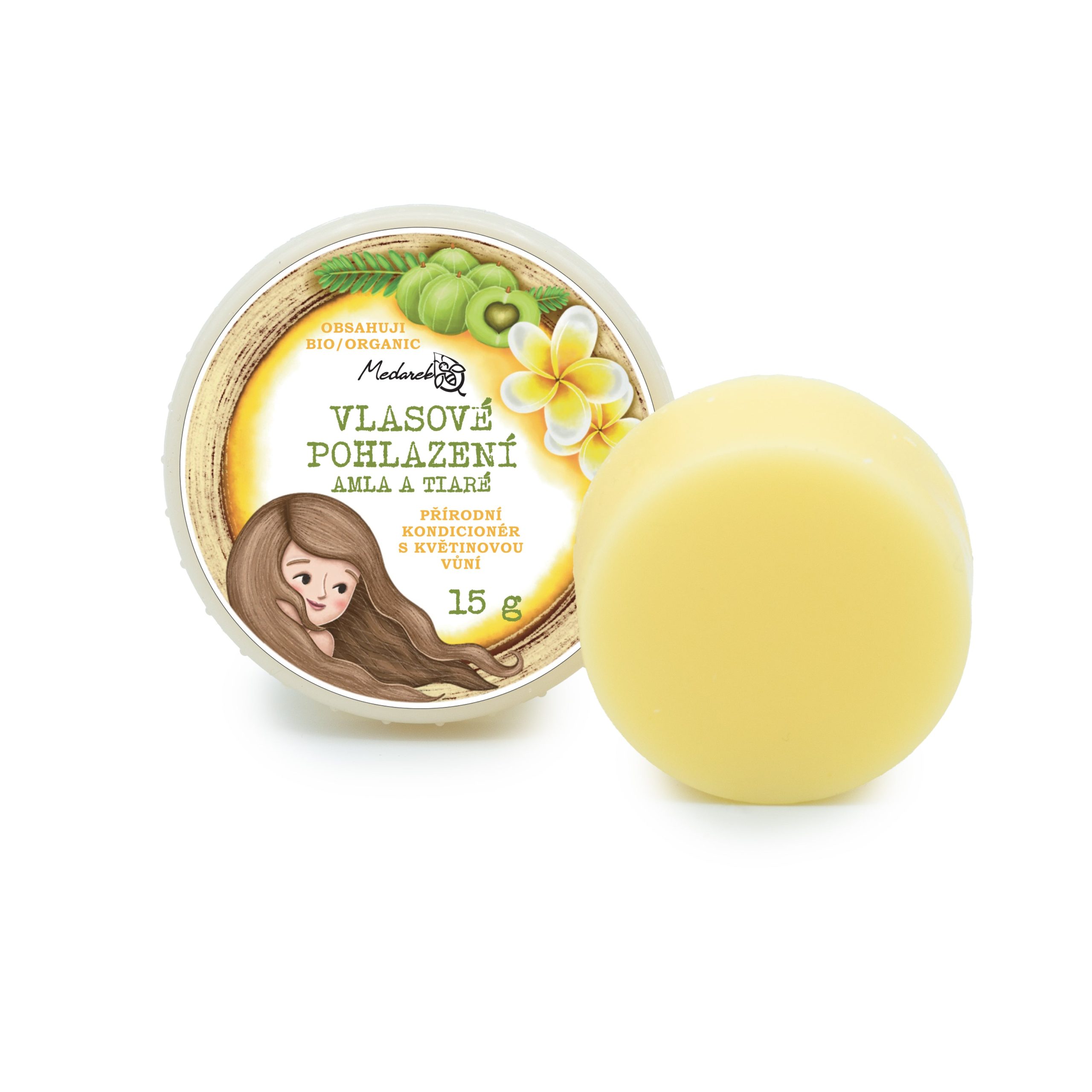 Medarek Tuhý kondicionér Vlasové pohlazení - Amla & Tiaré (15 g) - s vůní květů tiaré Medarek