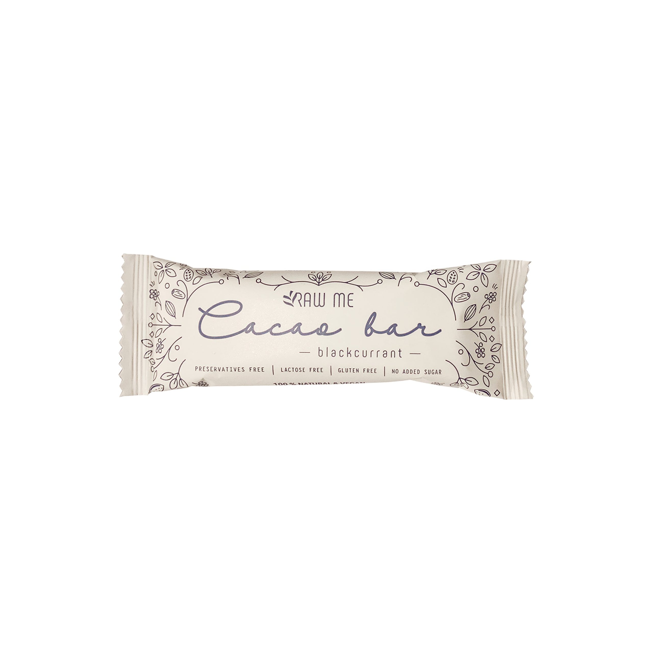 Raw Me Tyčinka kakaová s černým rybízem (40 g) - energie v ovocné tyčince Raw Me