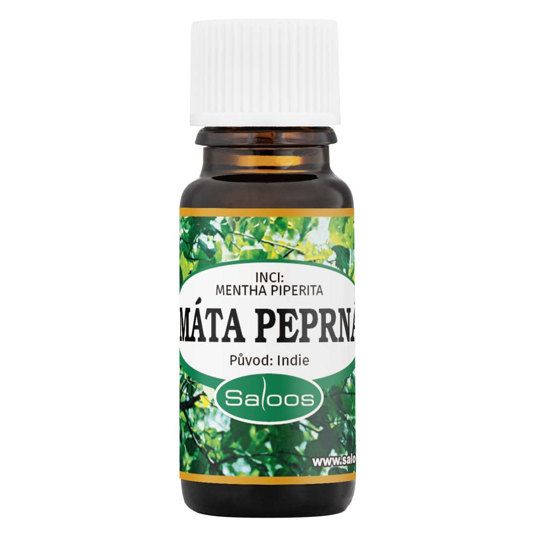 Saloos Esenciální olej Máta peprná (10 ml) - podporuje koncentraci a dýchací cesty Saloos
