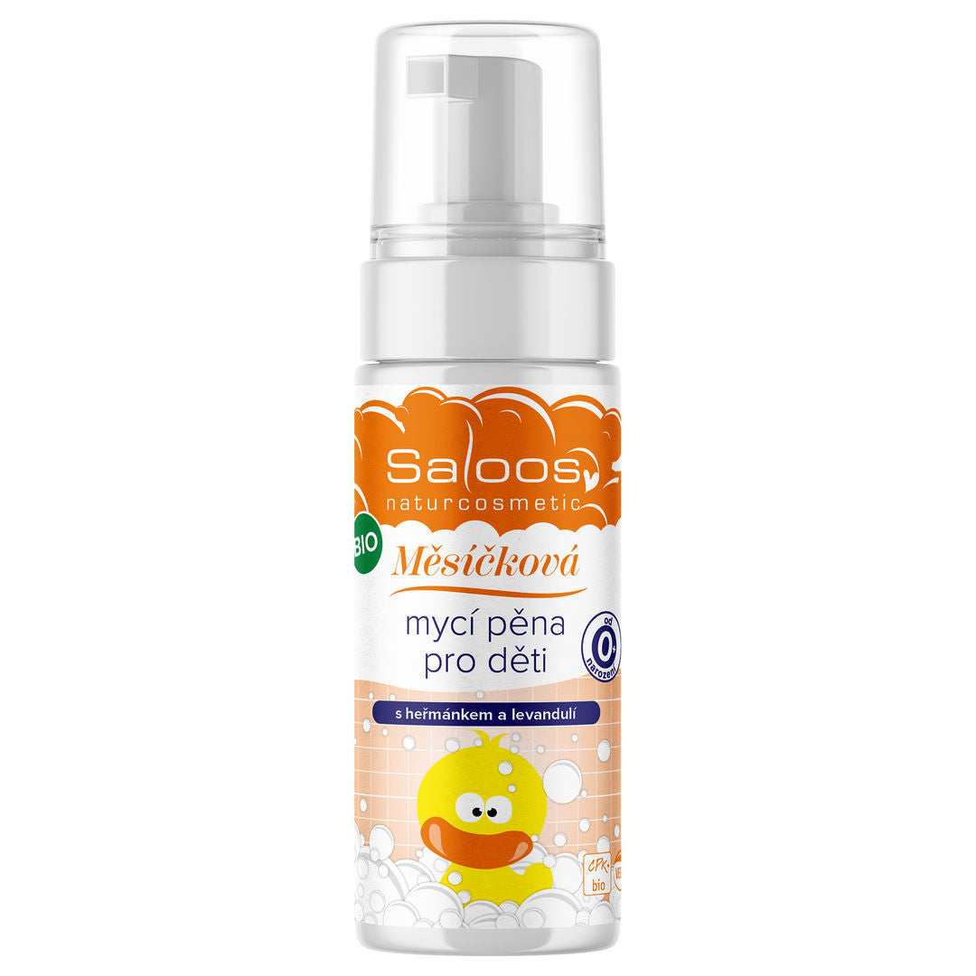 Saloos Měsíčková mycí pěna pro děti na tělo i vlasy BIO (150 ml) - vhodná pro novorozence Saloos