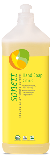 Sonett Tekuté mýdlo - citrus BIO - 1 l - pro vaše ruce