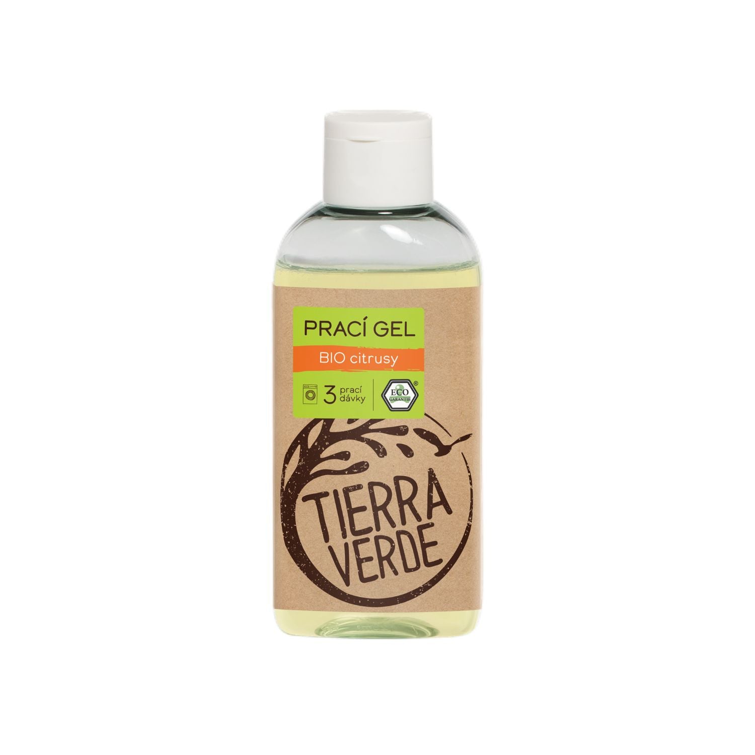 Tierra Verde Prací gel s vůní BIO citrusů - 100 ml - nová vylepšená receptura Tierra Verde