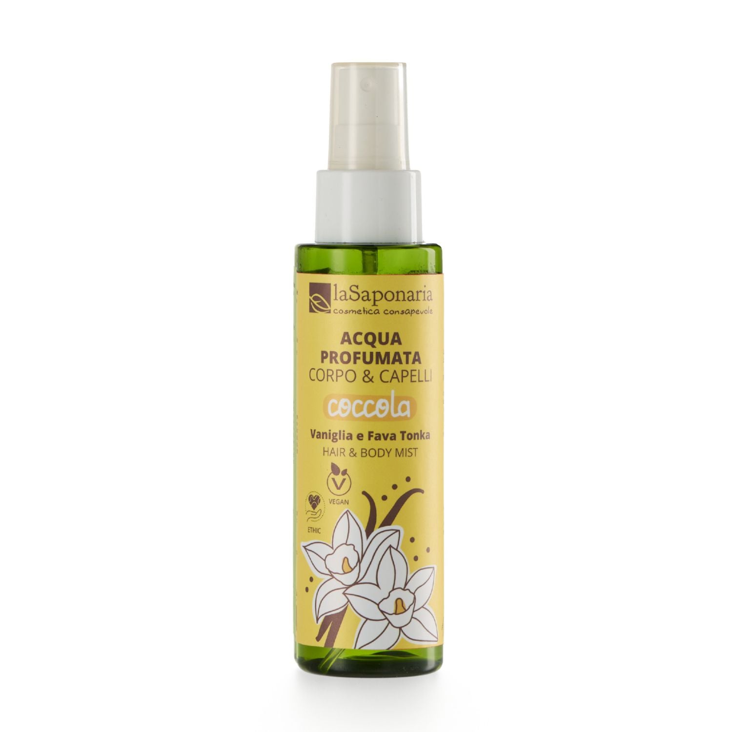 laSaponaria Body & Hair Mist Tělová mlha Pamper - vanilka & tonka (100 ml) - na tělo i vlasy laSaponaria