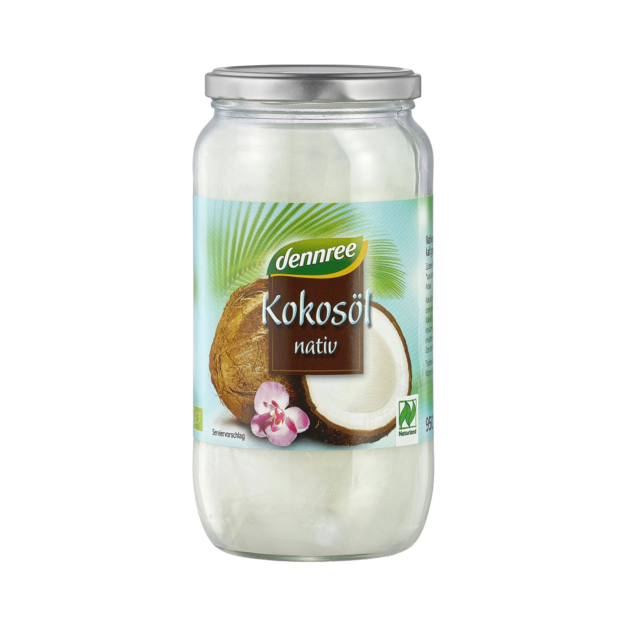 Dennree Olej kokosový za studena lisovaný BIO (950 ml) - panenský Dennree