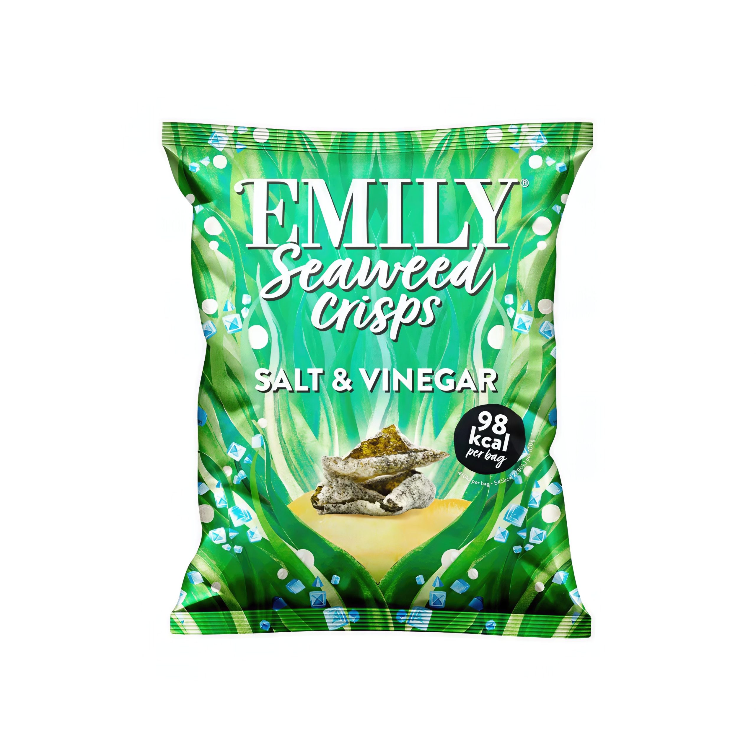 Emily Křupky z mořských řas s octem a mořskou solí (18 g) - zdroj omega-3 mastných kyselin Emily