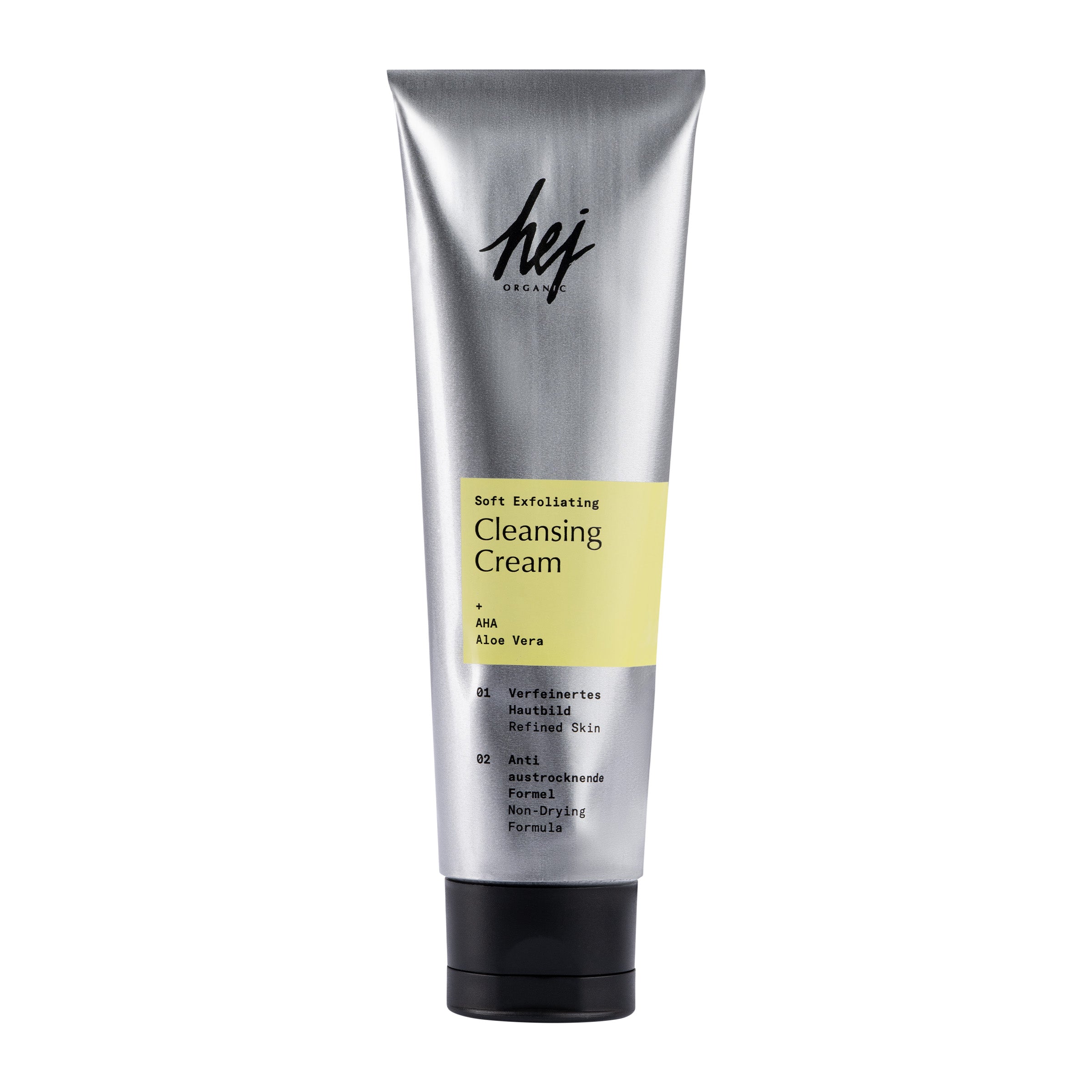 Hej Organic Longevity Jemný exfoliační čisticí krém pro denní použití BIO (100 ml) - s aha kyselinami a aloe vera Hej Organic
