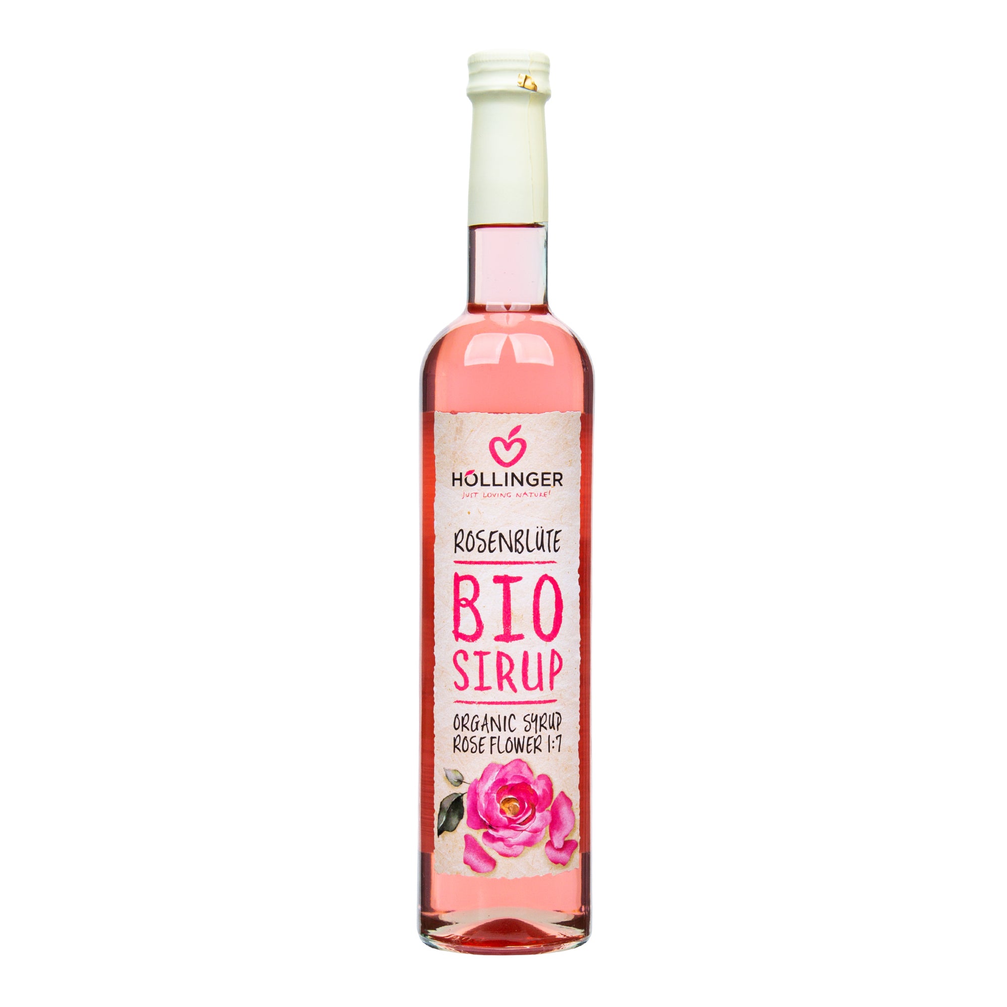 Hollinger Sirup květ růže BIO (500 ml) Hollinger