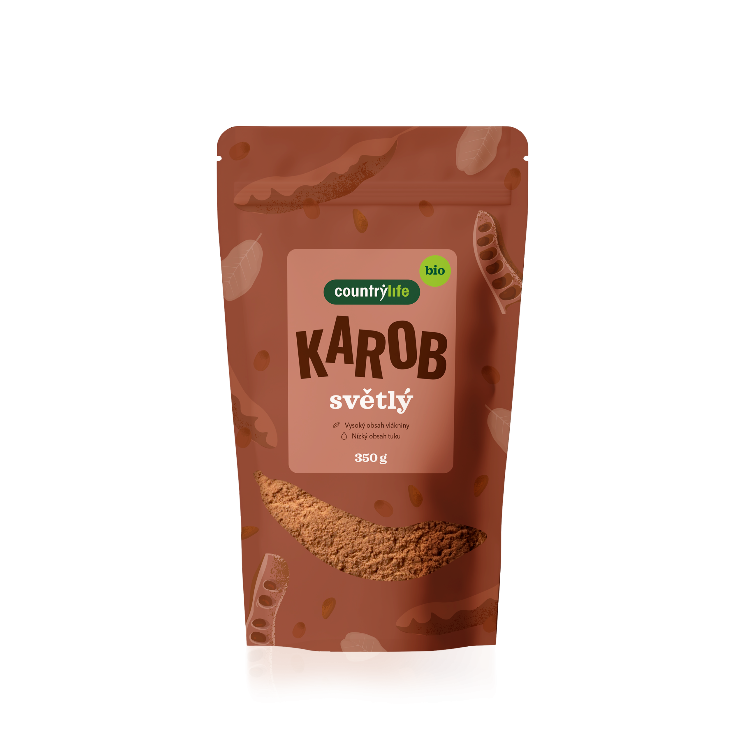 Karobový prášek světlý 350 g BIO   COUNTRY LIFE - chutná alternativa kakaa Country Life