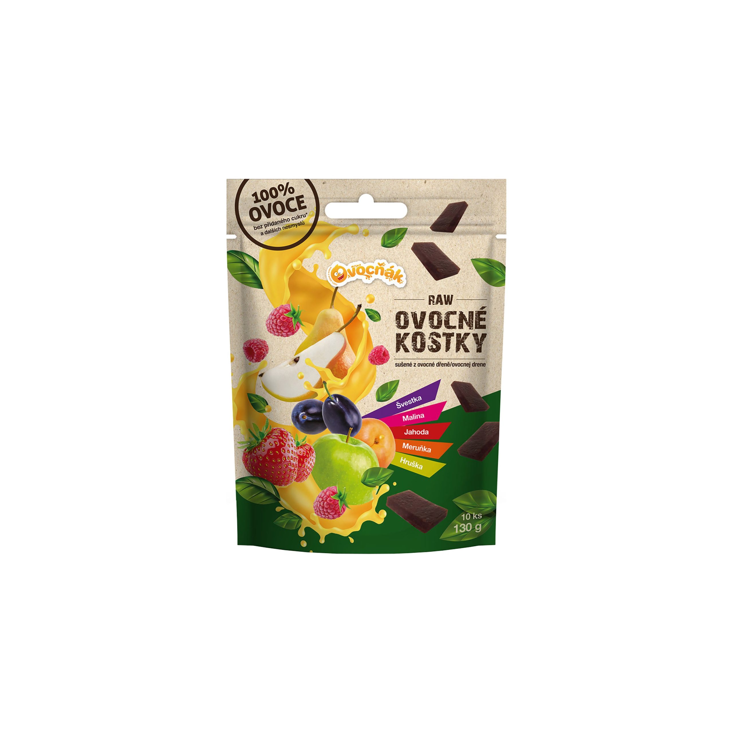 Kostky ovocné mix chutí 130 g   OVOCŇÁK Ovocňák