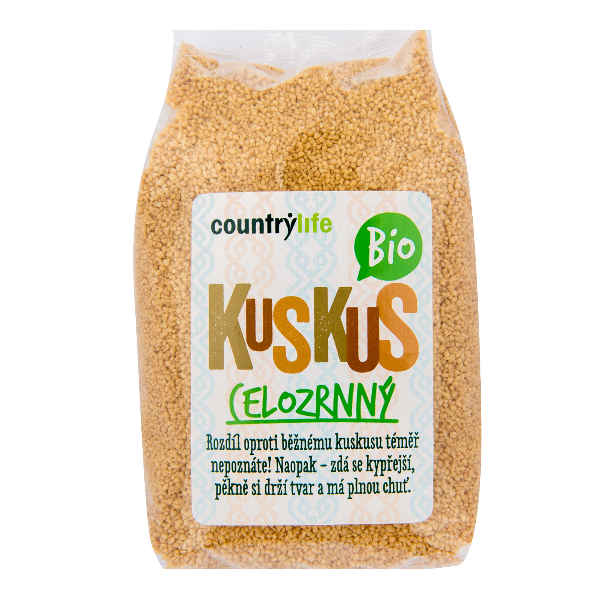 Kuskus celozrnný 500 g BIO   COUNTRY LIFE - připravíte snadno a rychle Country Life