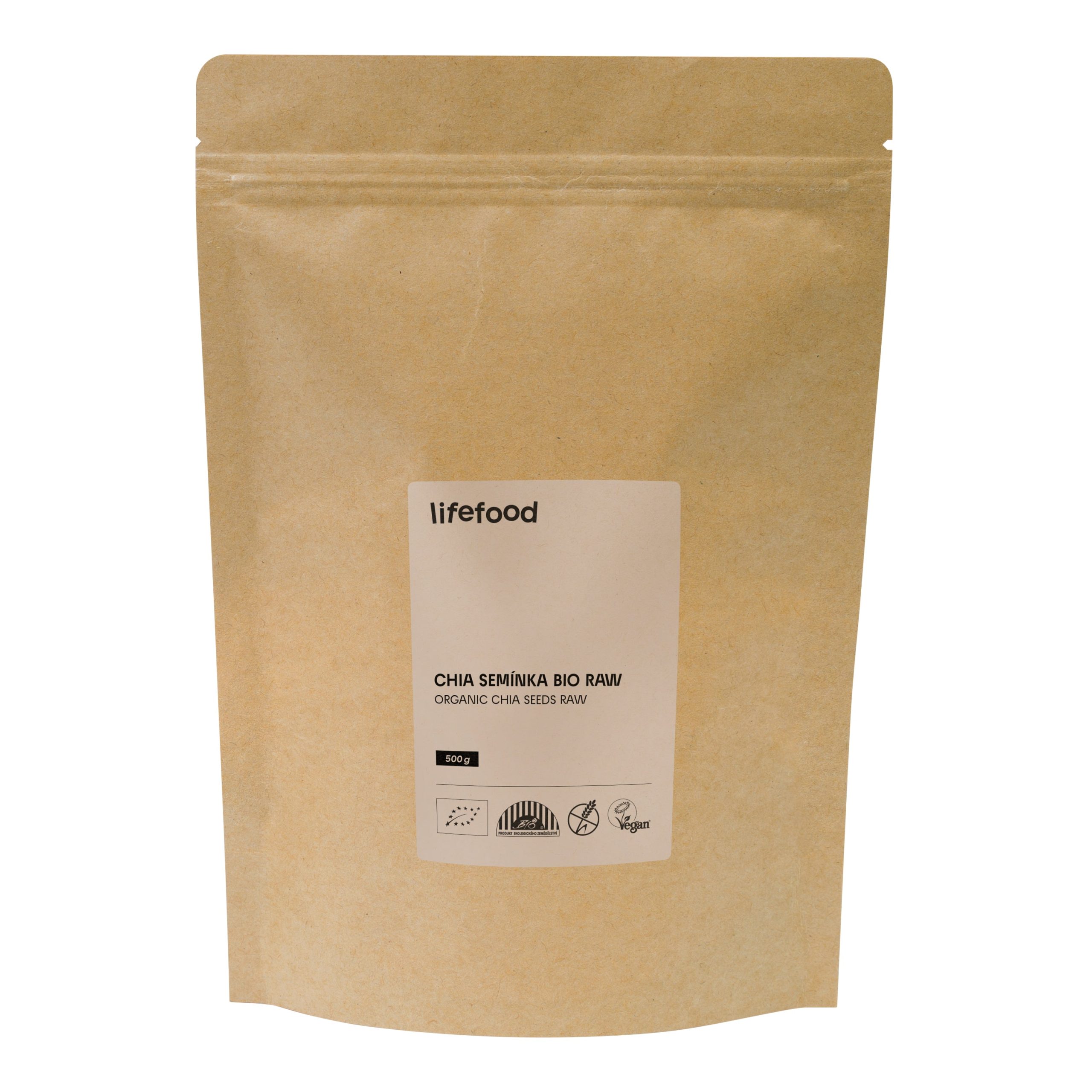 Lifefood Semínka chia RAW BIO  (500 g) - zdroj omega-3 a vlákniny Lifefood