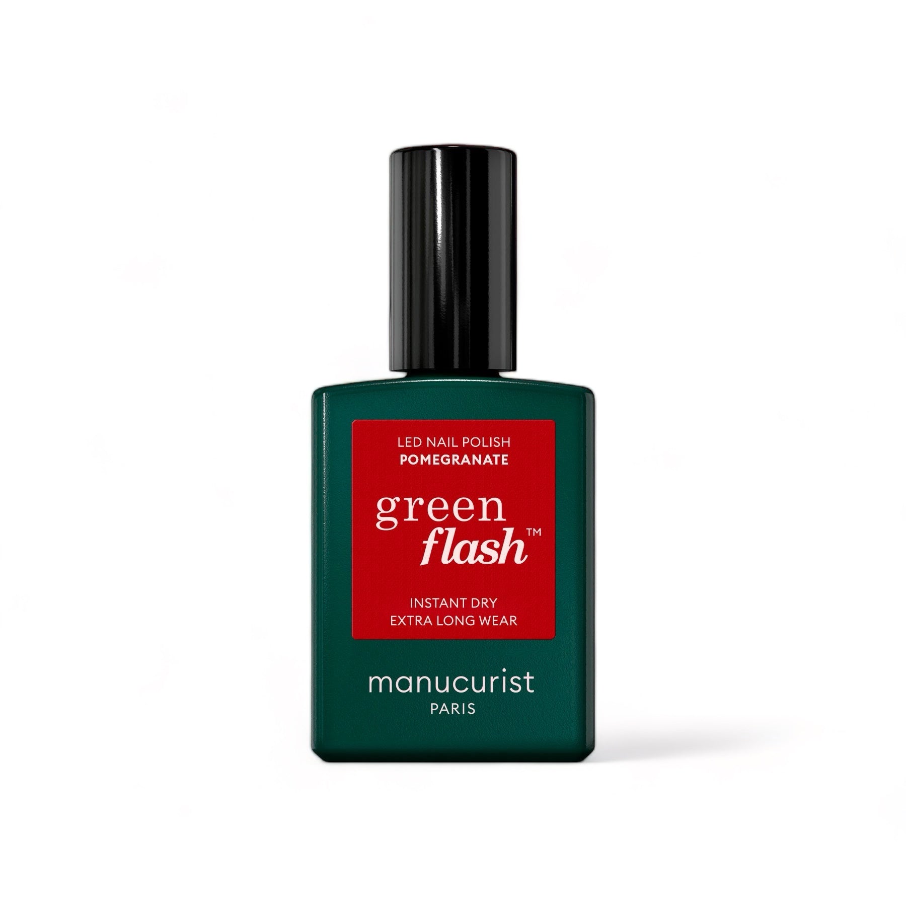 Manucurist Green Flash LED gel lak na nehty - Pomegranate (15 ml) - červená barva Manucurist