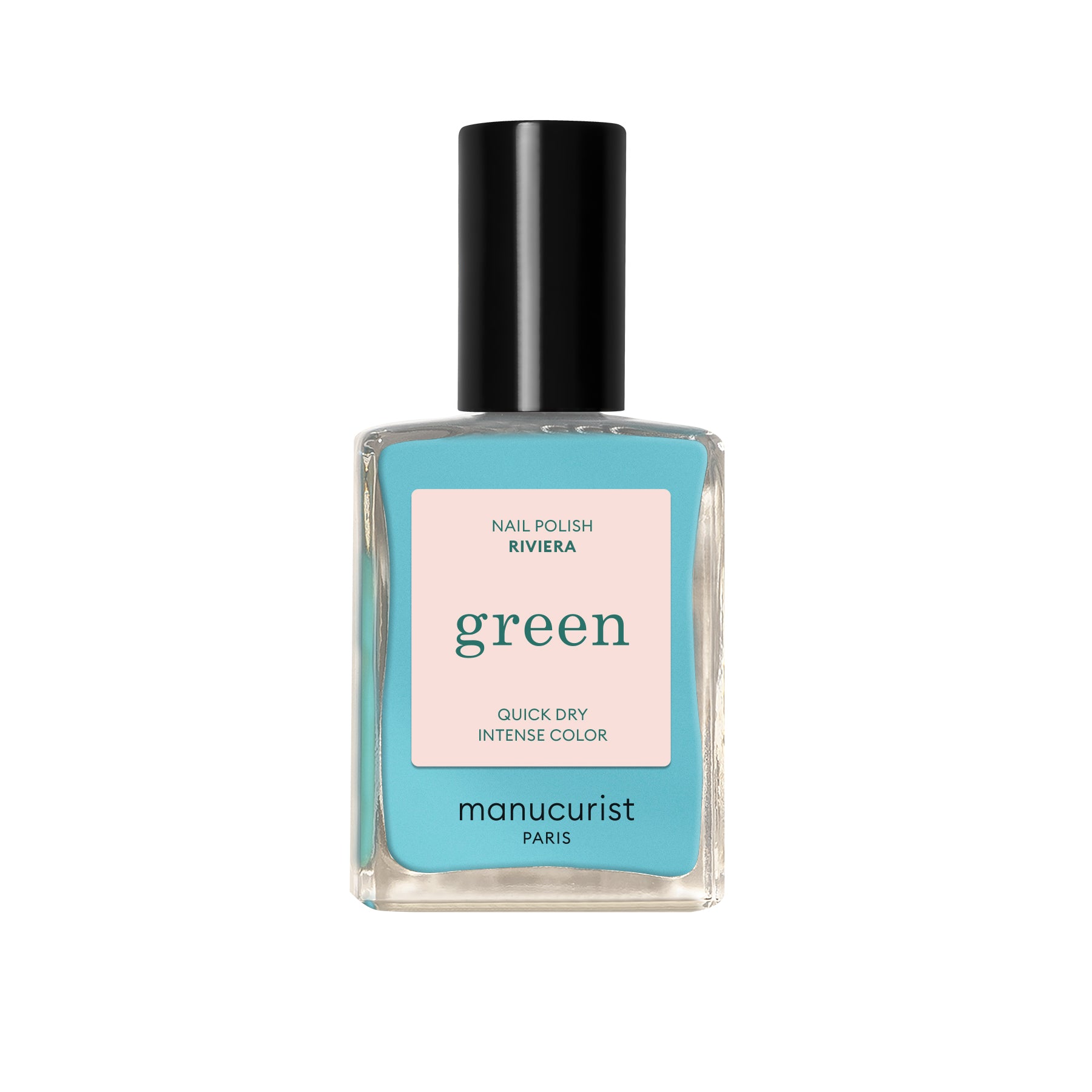 Manucurist Green schnoucí lak na nehty - Riviera (15 ml) - energizující modrá se zeleným podtónem Manucurist