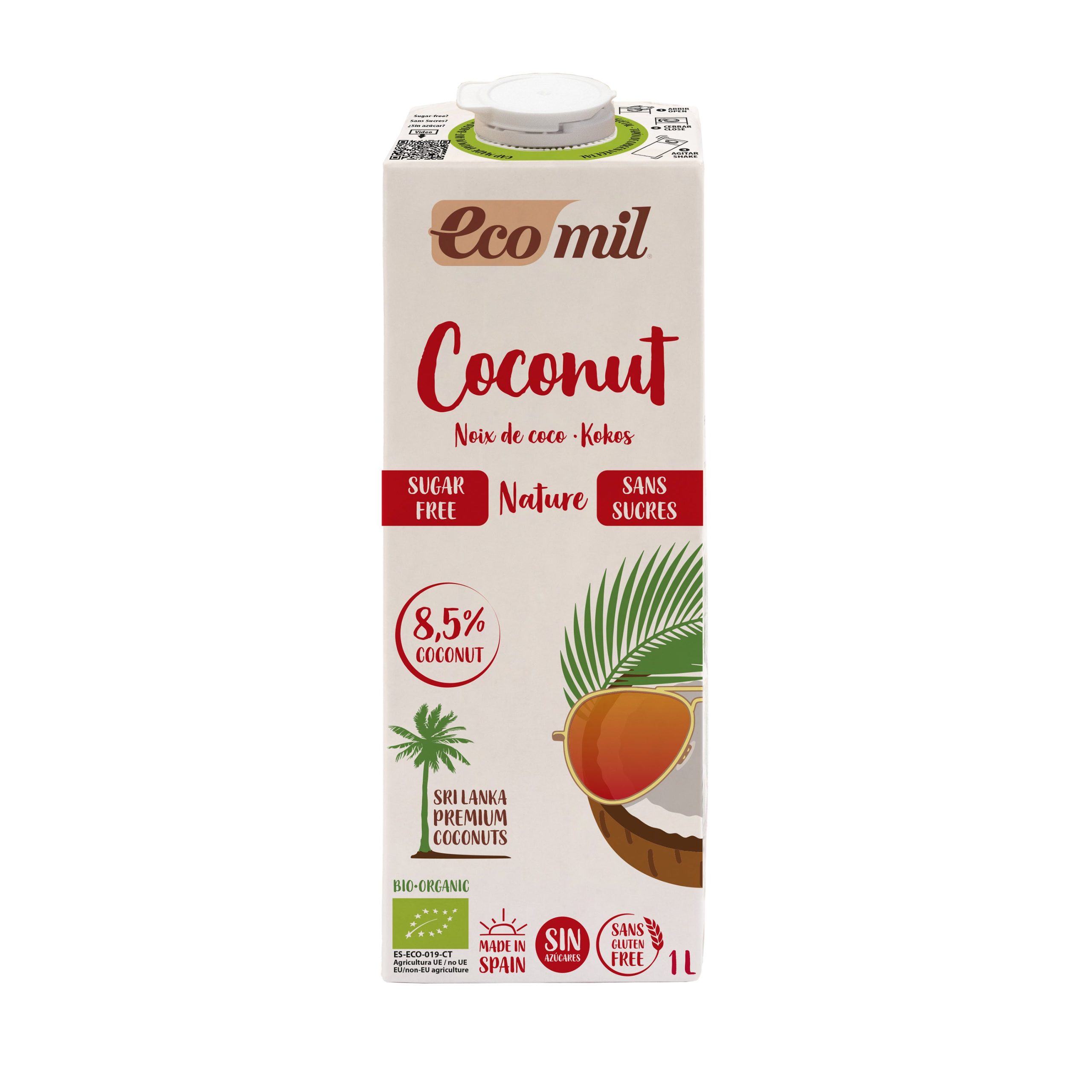 Nápoj z kokosu nature 1 l BIO   ECOMIL EcoMil