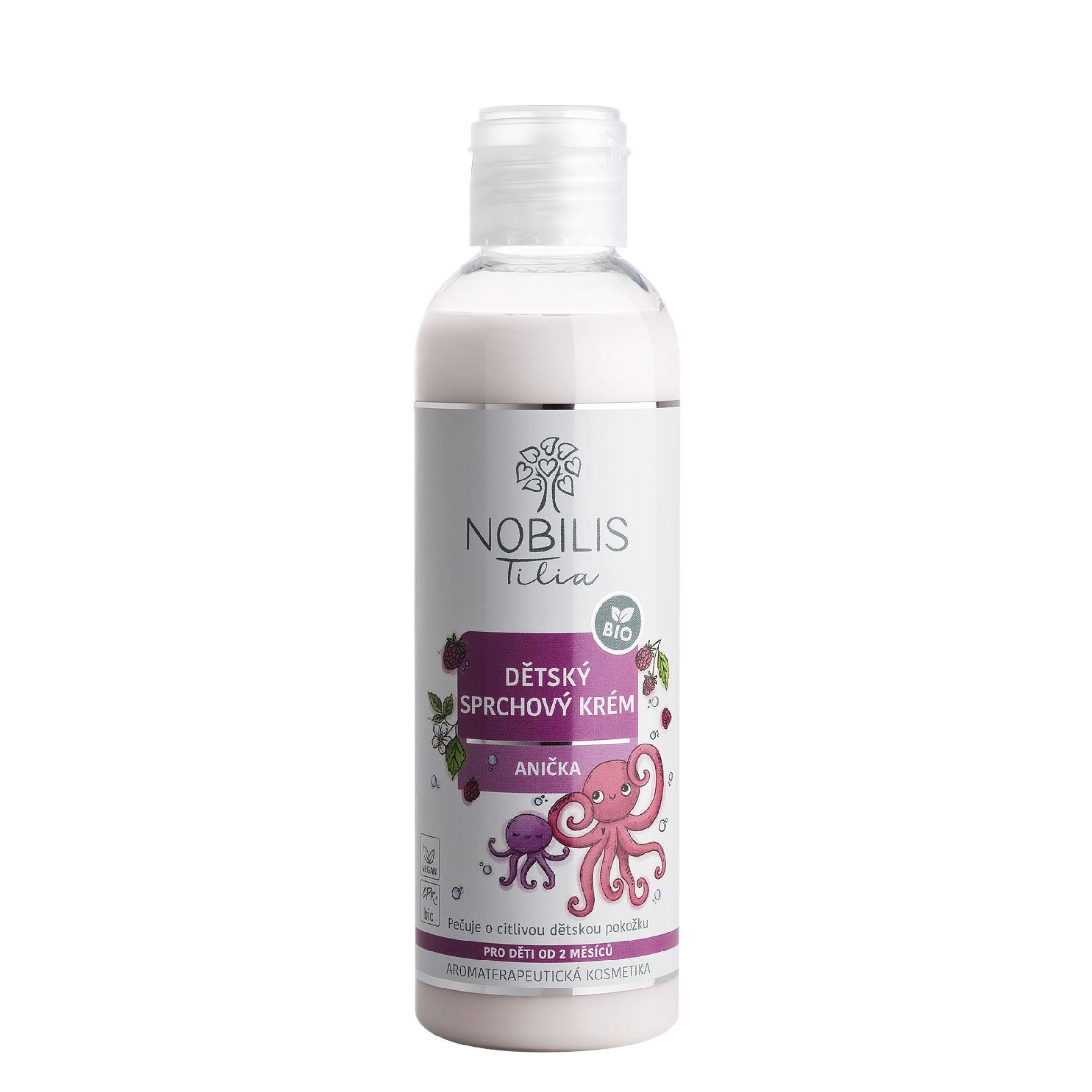 Nobilis Tilia Dětský sprchový krém Anička BIO (200 ml) - s malinovou vůní