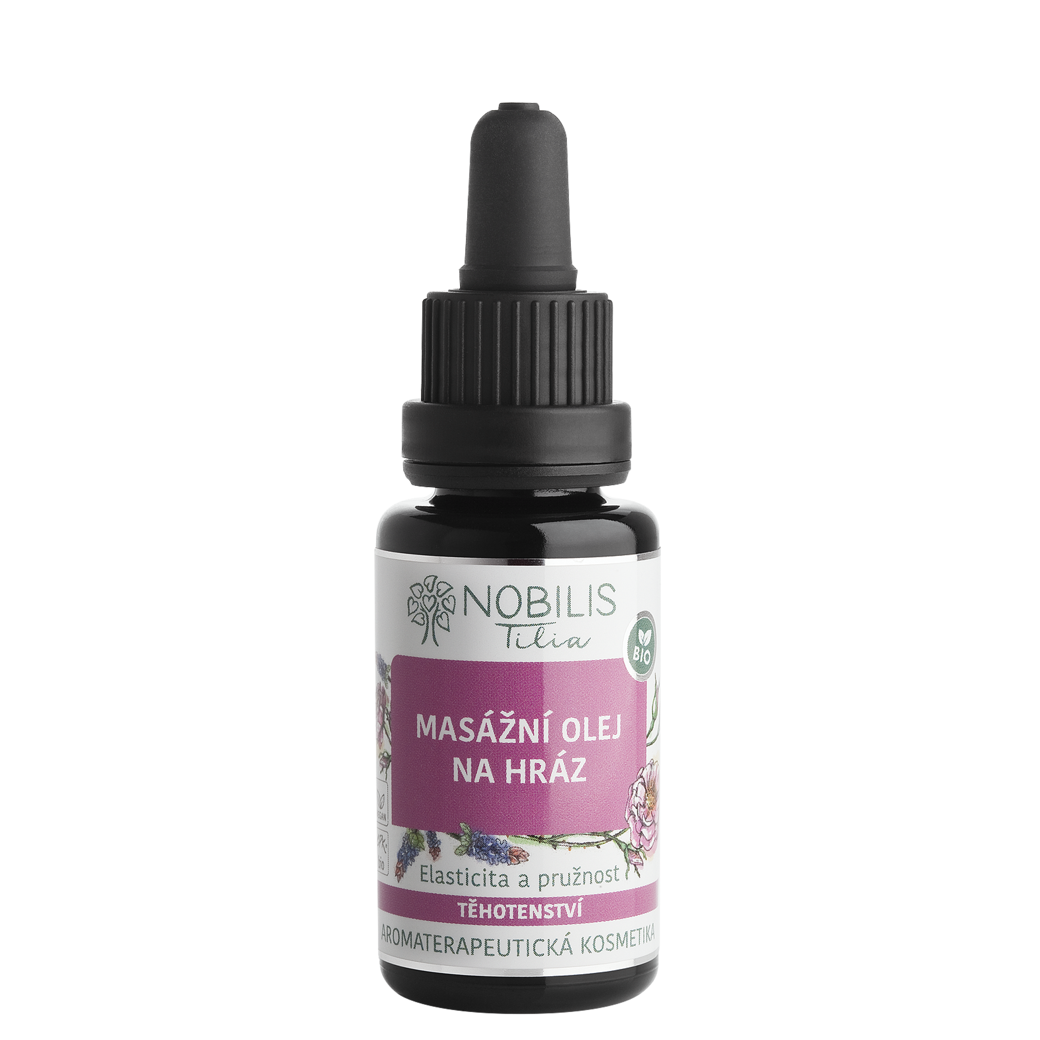Nobilis Tilia Masážní olej na hráz BIO (20 ml) - pro dostatečné uvolnění tkáně Nobilis Tilia