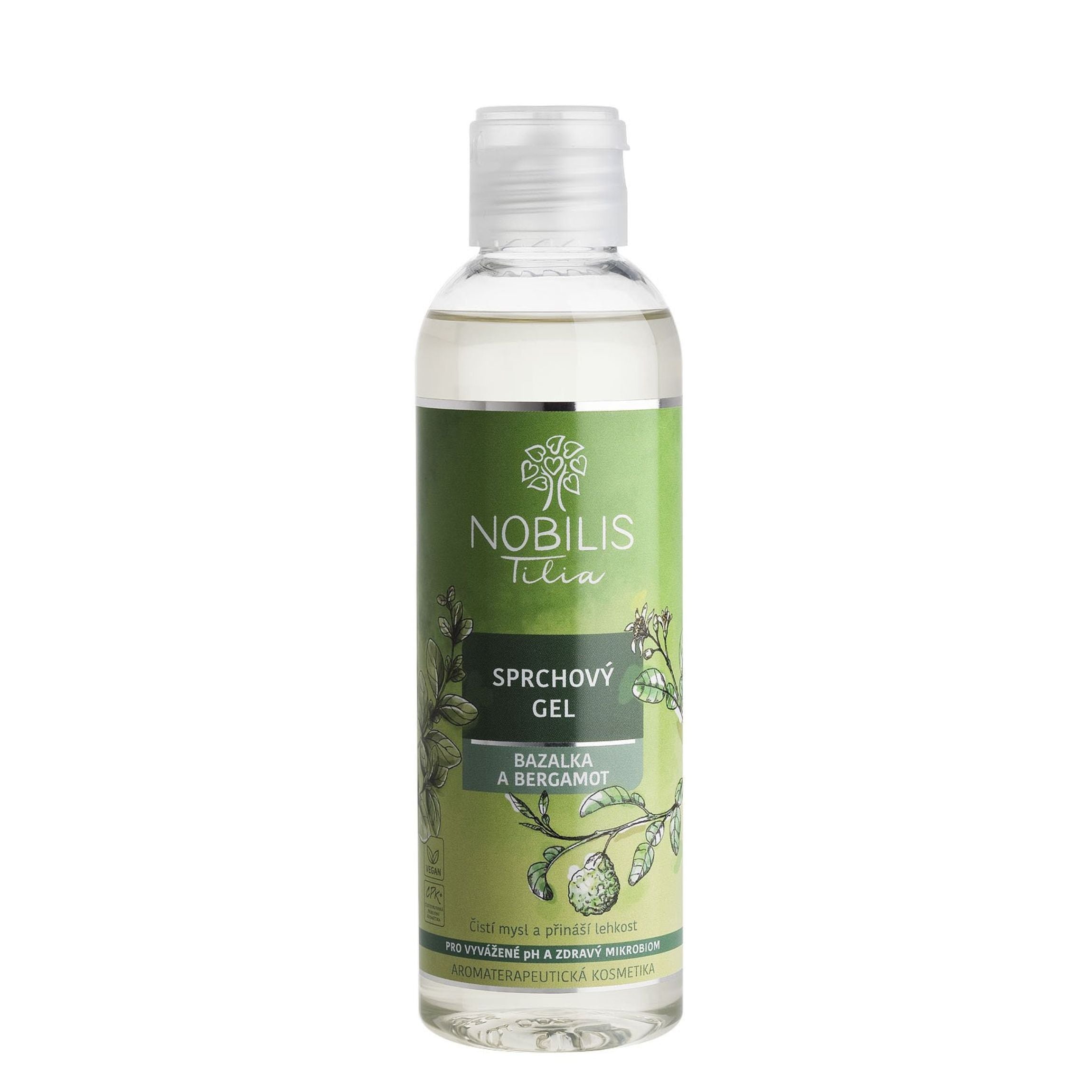 Nobilis Tilia Sprchový gel Bazalka a bergamot (200 ml) - s probiotickou složkou Nobilis Tilia
