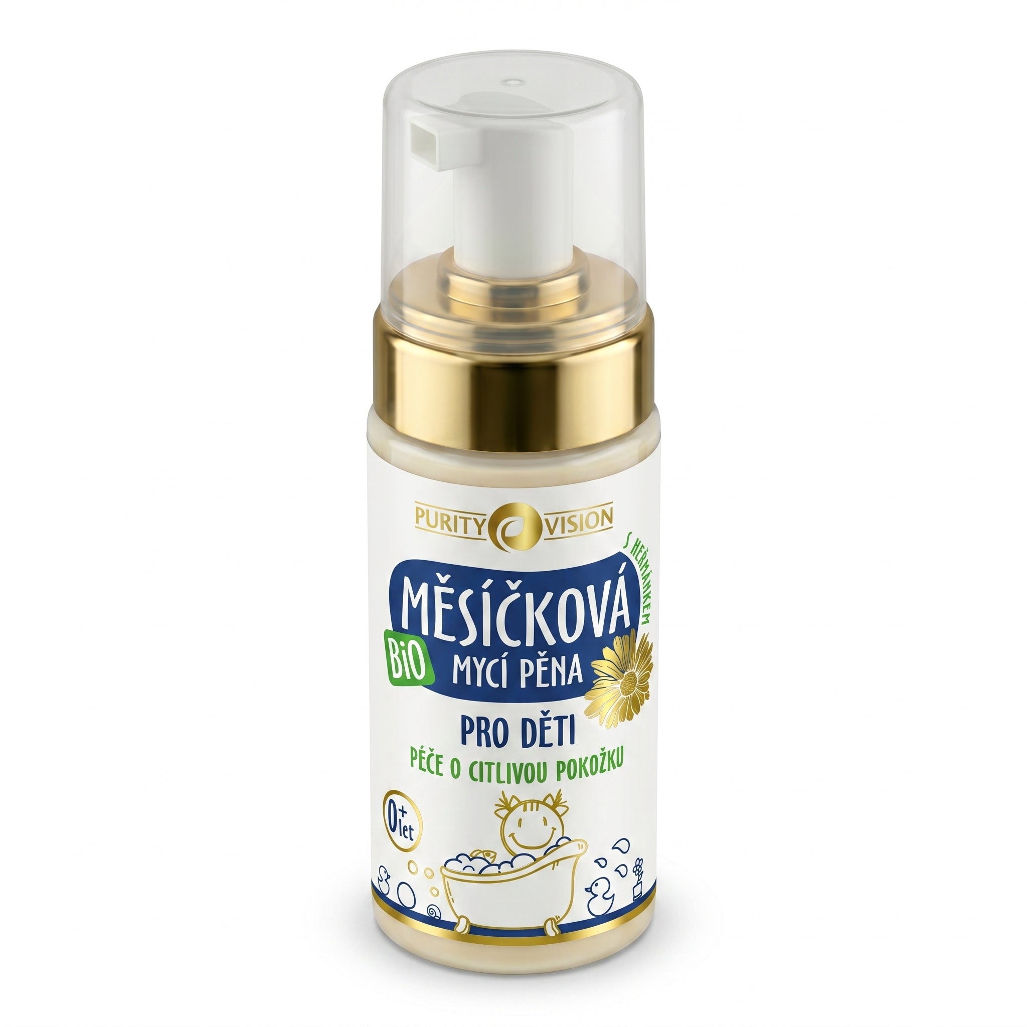 Purity Vision Měsíčková mycí pěna pro děti BIO (90 ml) - pro miminka 0+