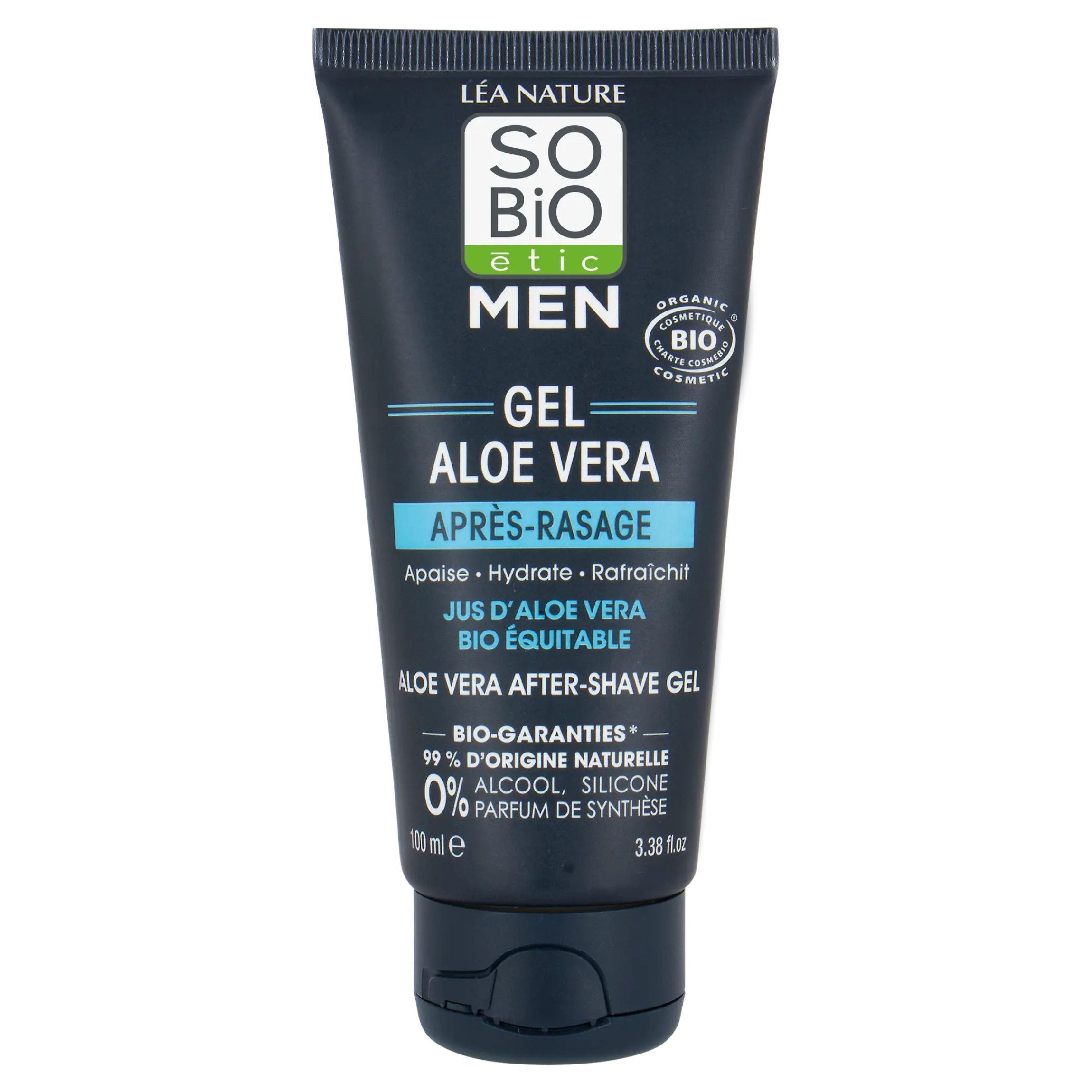 SO’BiO étic Gel po holení MEN s aloe vera BIO (100 ml) - zklidňuje