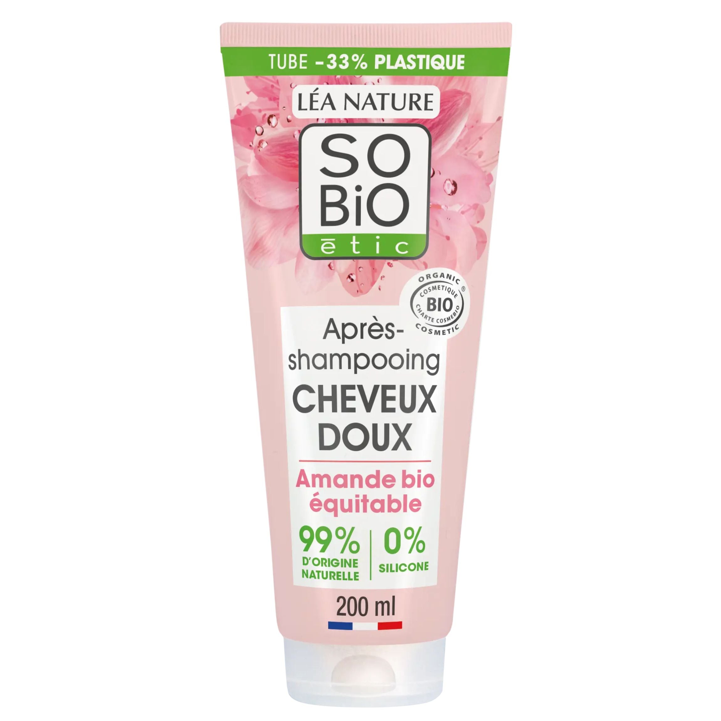 SO’BiO étic Kondicionér zjemňující s mandlovým mlékem a rýžovými proteiny BIO (200 ml) - pro všechny typy vlasů SO’BiO étic