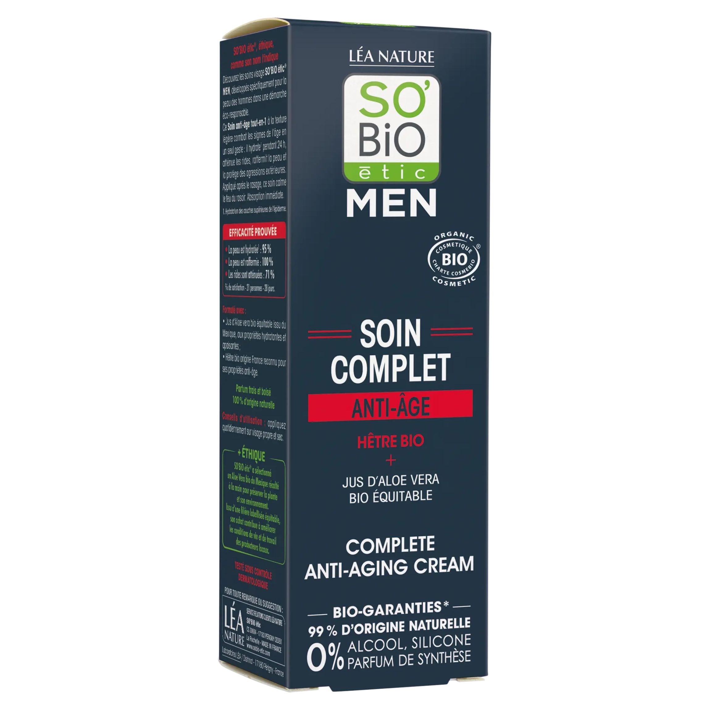 SO’BiO étic Krém anti-aging MEN s extraktem z buku lesního BIO (50 ml) - hydratuje a zpevňuje pleť SO’BiO étic