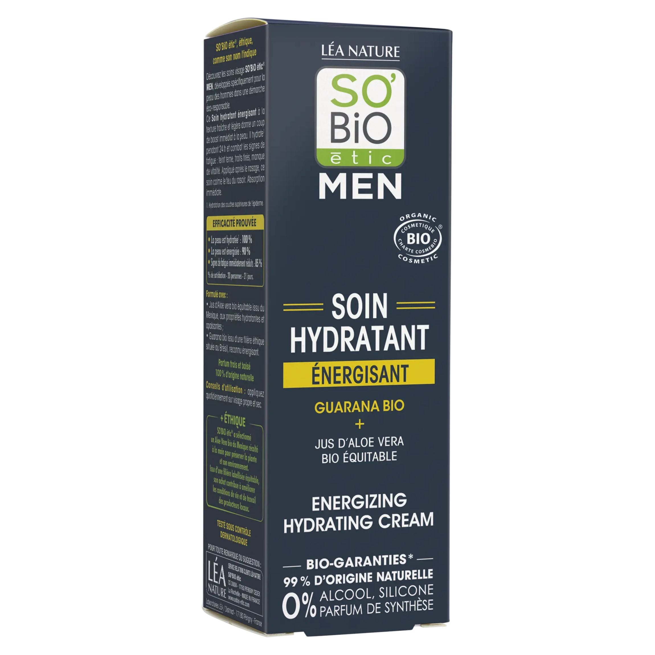 SO’BiO étic Krém hydratační energizující MEN s guaranou BIO (50 ml) - pro všechny typy pleti SO’BiO étic