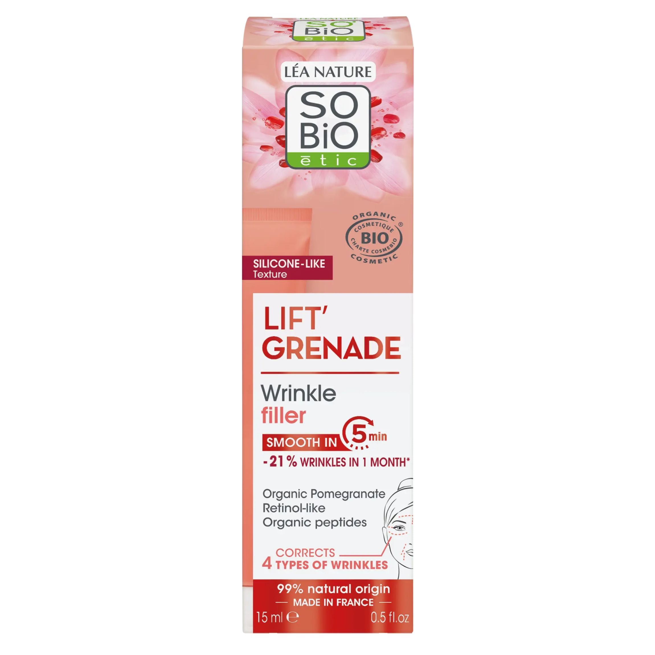 SO’BiO étic Krém pro vyplnění vrásek Lift'Grenade BIO (15 ml) - s granátovým jablkem SO’BiO étic