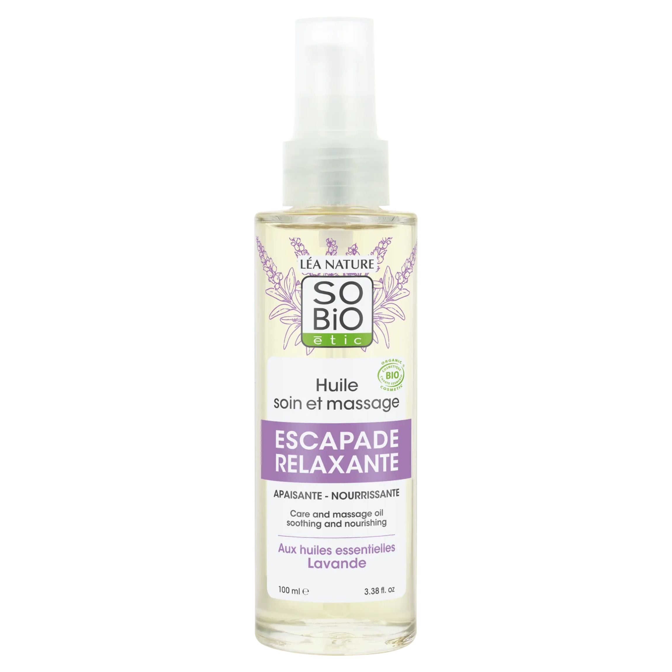SO’BiO étic Olej tělový masážní s levandulí BIO (100 ml) - pro jemnou