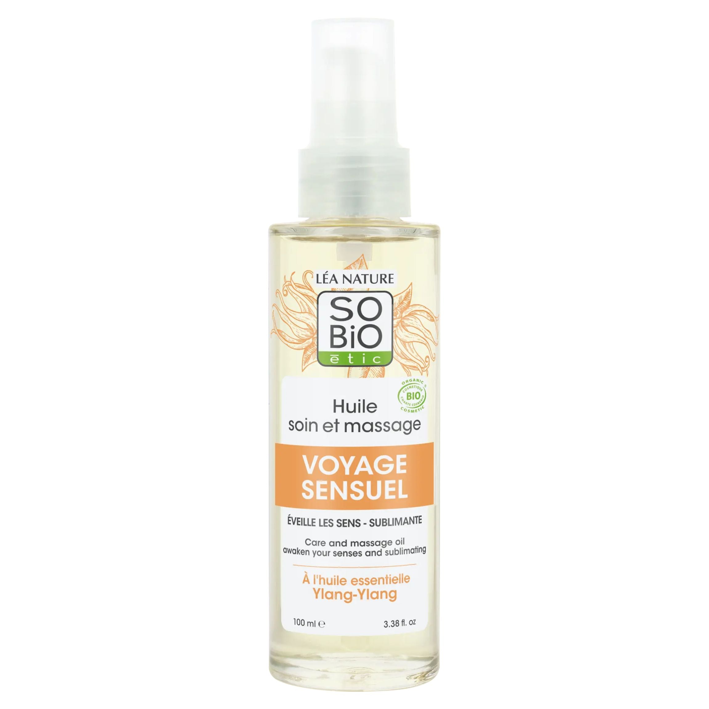 SO’BiO étic Olej tělový masážní s ylang ylangem BIO (100 ml) - pro jemnou