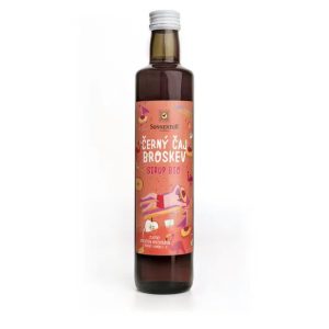 Sonnentor Sirup BIO - čern&yacute; čaj a broskev (500 ml) - bez přidan&eacute;ho cukru Sonnentor