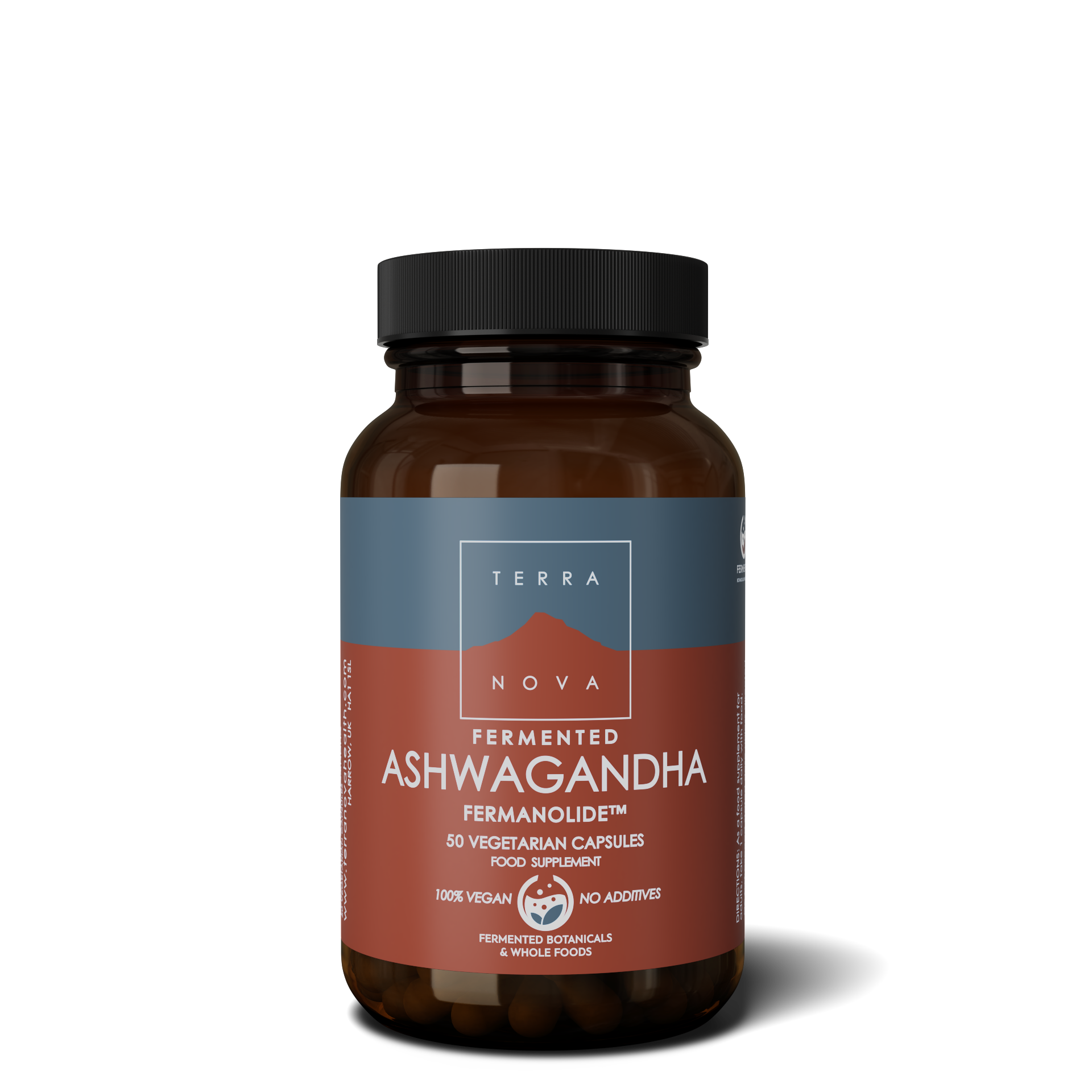 Terranova Health Fermented Ashwagandha (Fermanolide) 250 mg (50 kapslí) - pomáhá zvládat dočasný stres Terranova Health