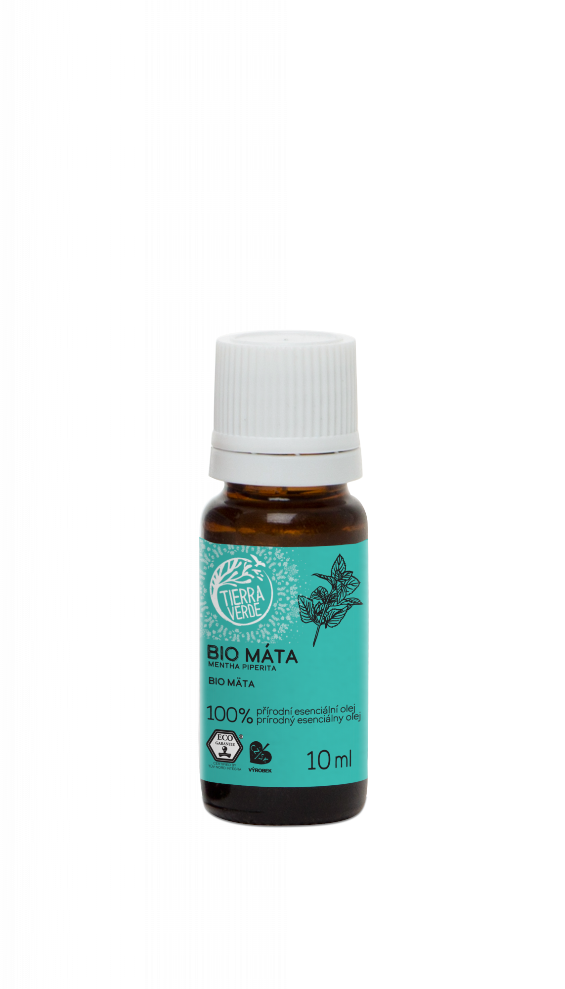 Tierra Verde Esenciální olej Máta BIO - 10 ml - podpoří dýchací cesty a soustředění Tierra Verde