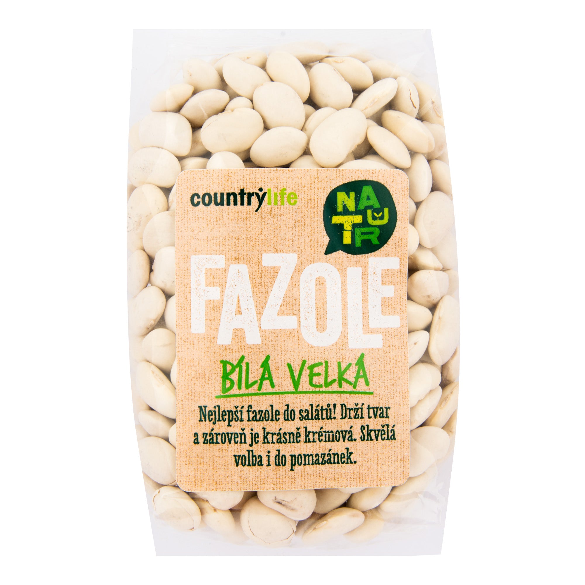Country Life Fazole bílá velká (500 g) - skvělá do salátů