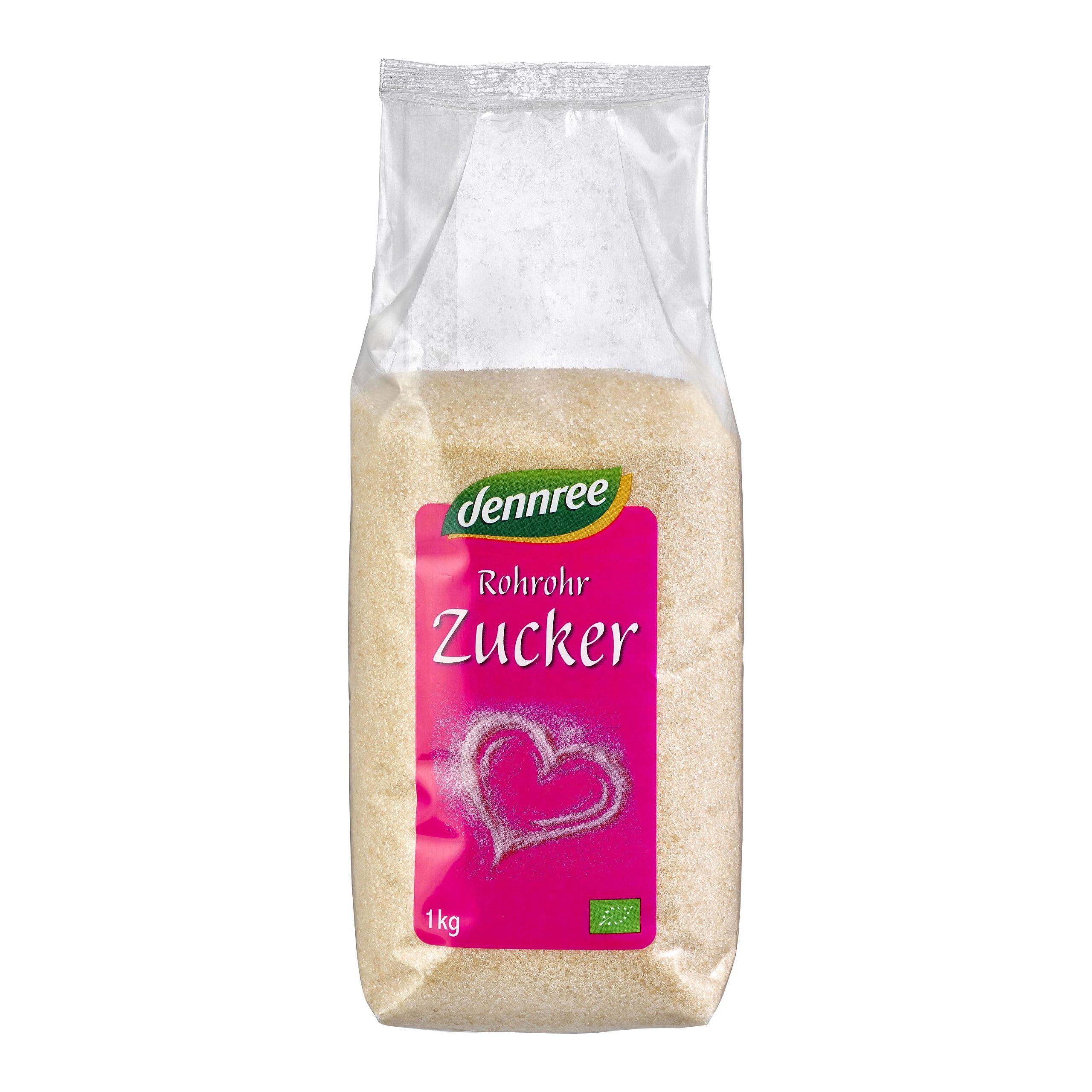Dennree Cukr třtinový BIO (1 kg) - přírodní a nerafinovaný Dennree