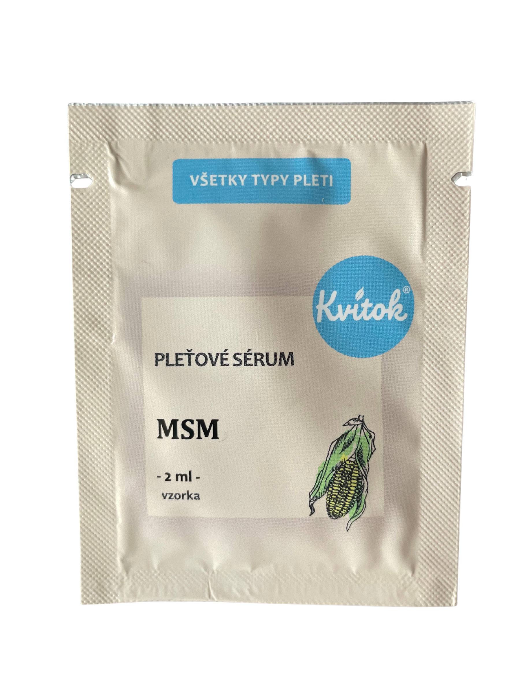 Kvitok Pleťové sérum – MSM - vzorek (2 ml) - ideální pro mastnou a atopickou pleť Kvitok