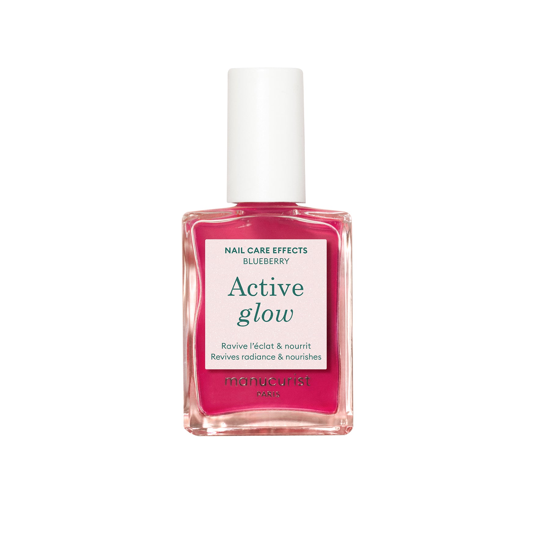 Manucurist Green Pečující schnoucí lak na nehty Active Glow - Blueberry (15 ml) - dodává zdravý lesk a vitalitu Manucurist